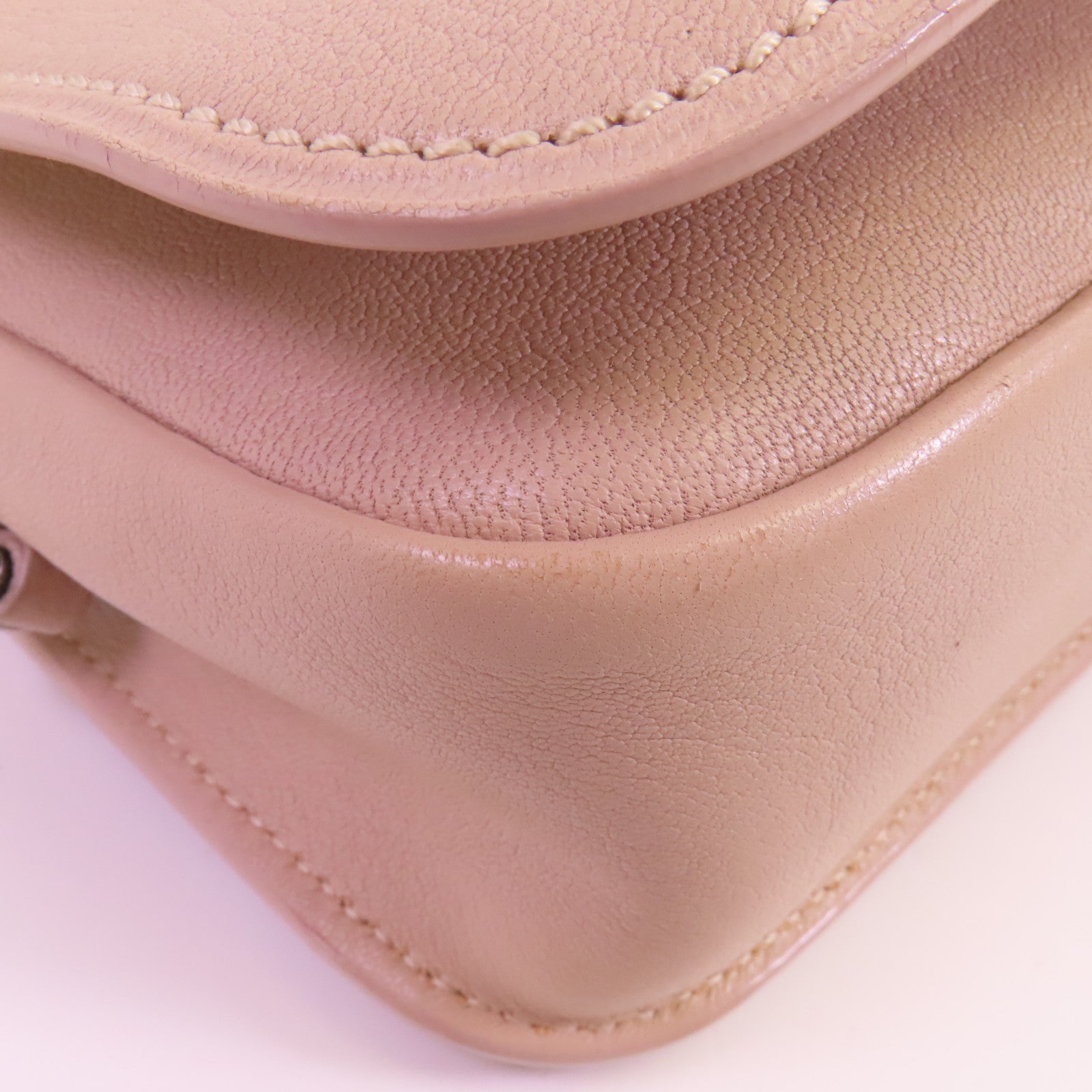 SAINT LAURENT 【激減優惠】牛皮皮革2Way Shoulder Bag銀扣手挽肩背兩用袋