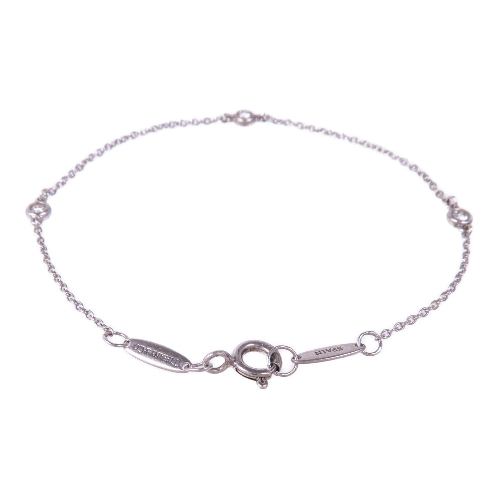 TIFFANY＆CO 925純銀By The Yard Bracelet鑽石手鏈