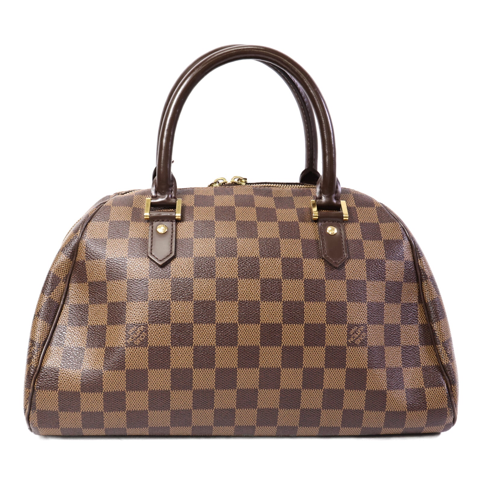 LOUIS VUITTON Damier Ribera MM金扣手挽袋