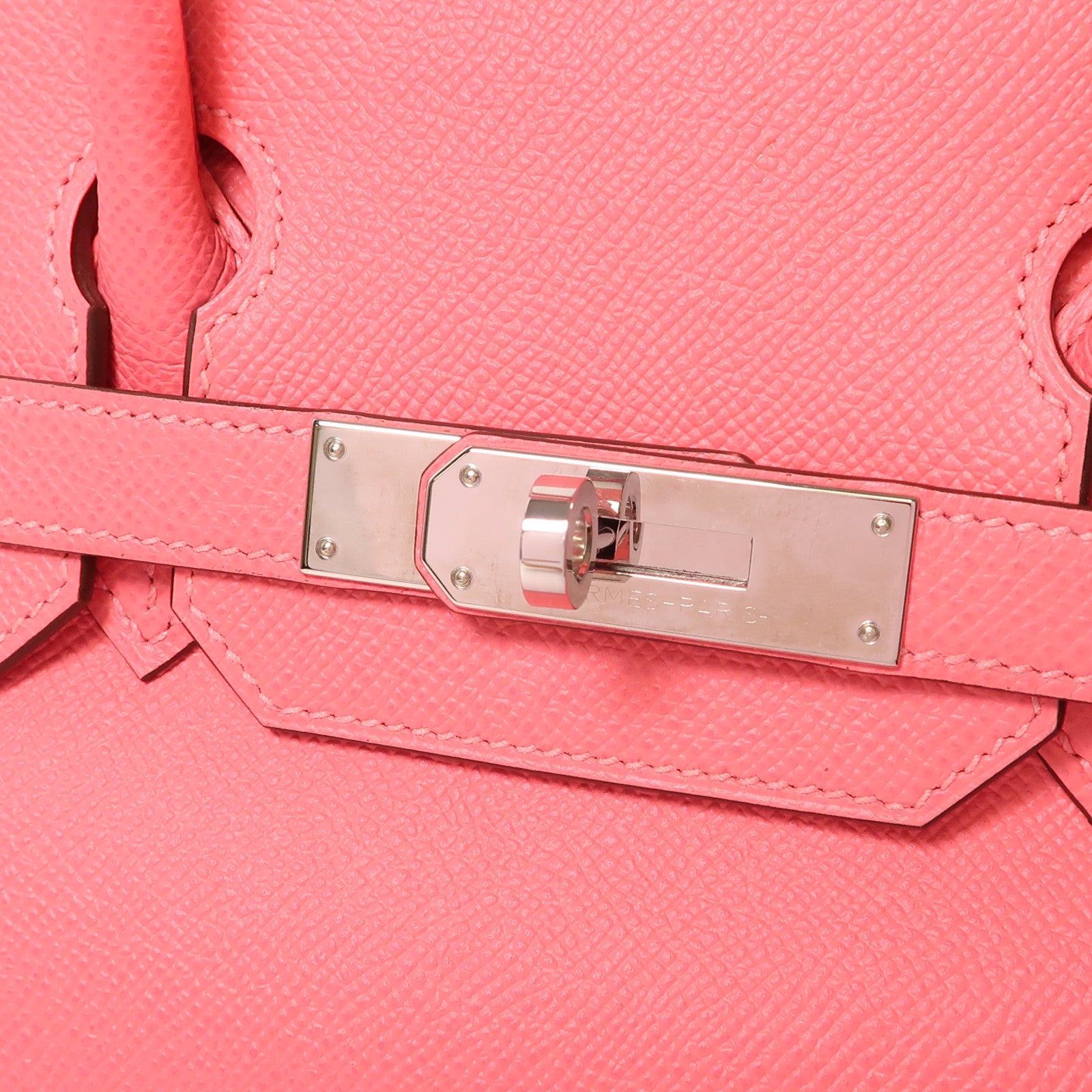 HERMES Epsom皮革Birkin 30銀扣手挽袋8W Rose Azalee