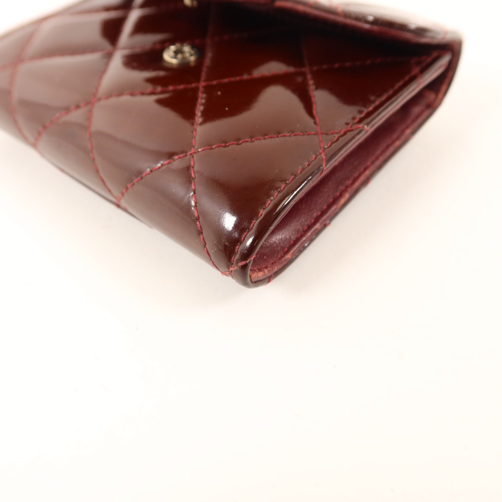 CHANEL 漆皮皮革Card Case銀扣卡片套