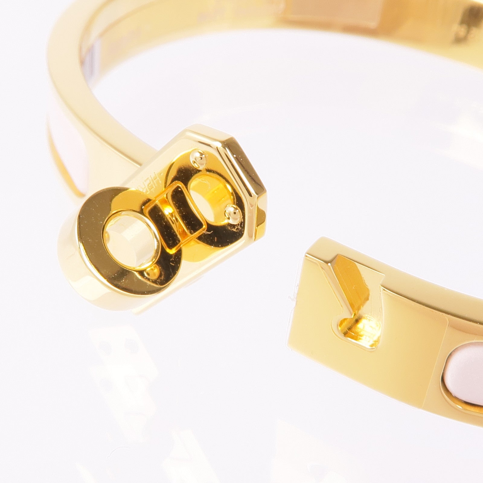 HERMES 金屬Mini Clic Kelly Bracelet手鐲Rose Candeur