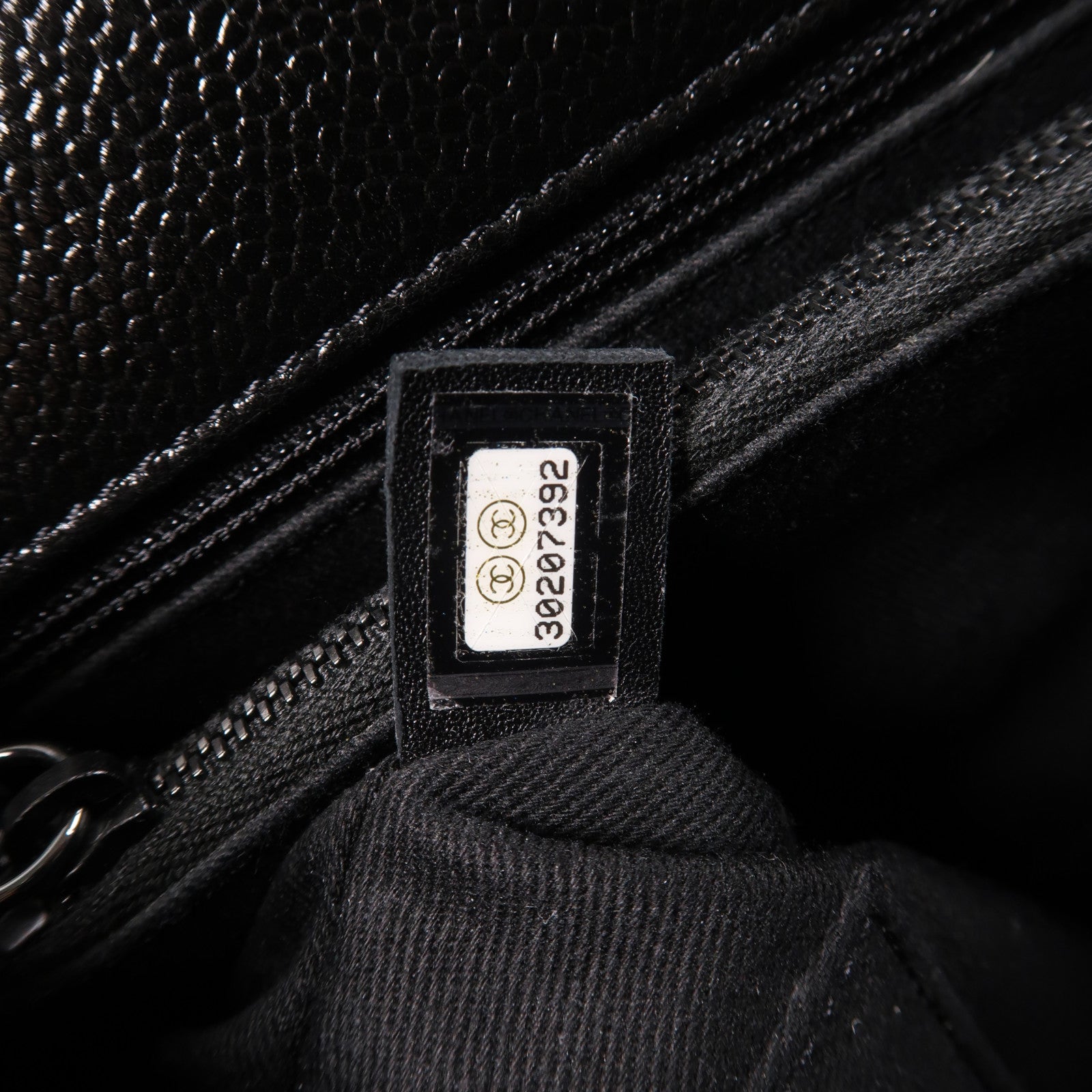 CHANEL 菱格Caviar皮革Coco Handle手挽肩背兩用袋黑色