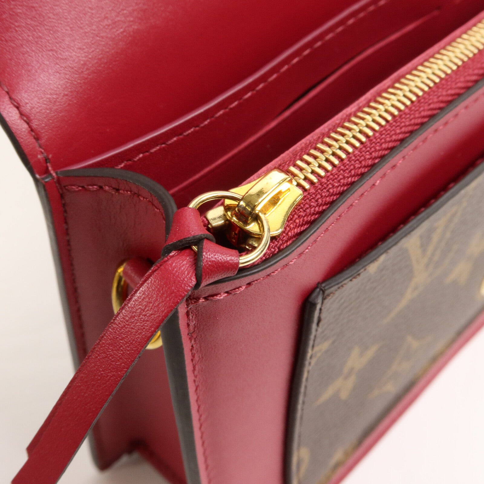 LOUIS VUITTON Monogram Portefeuille Flore鏈帶肩背袋