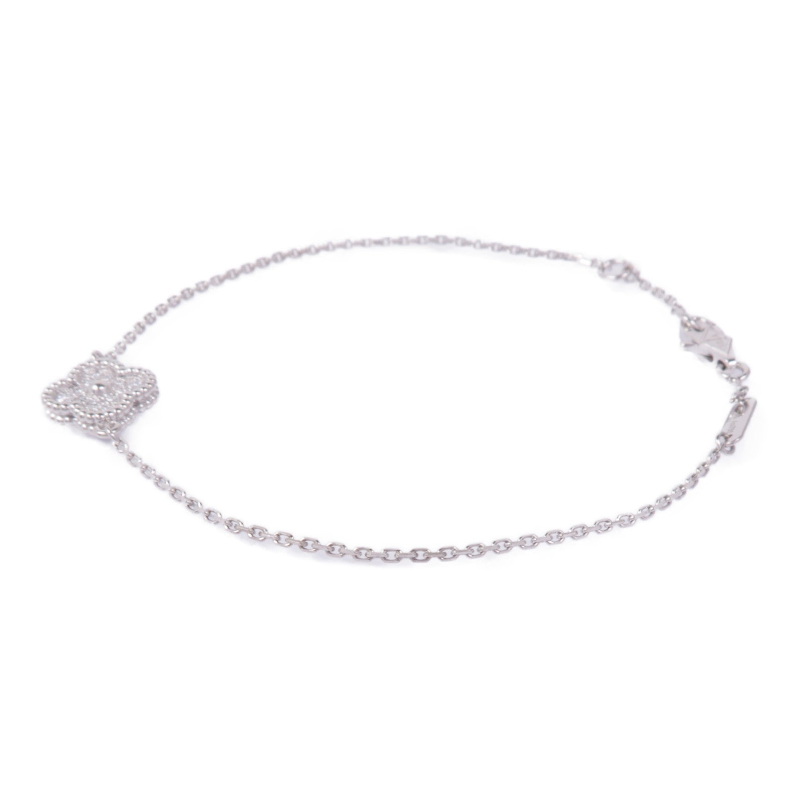 Van Cleef & Arpels 18K白金Sweet Alhambra Bracelet鑽石手鏈