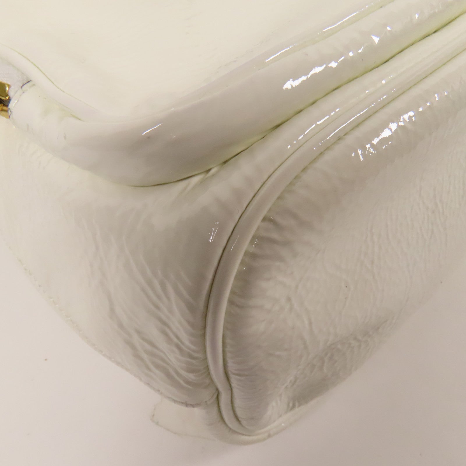 PRADA 漆皮皮革Duet NaplakBag金扣手挽肩背袋兩用袋