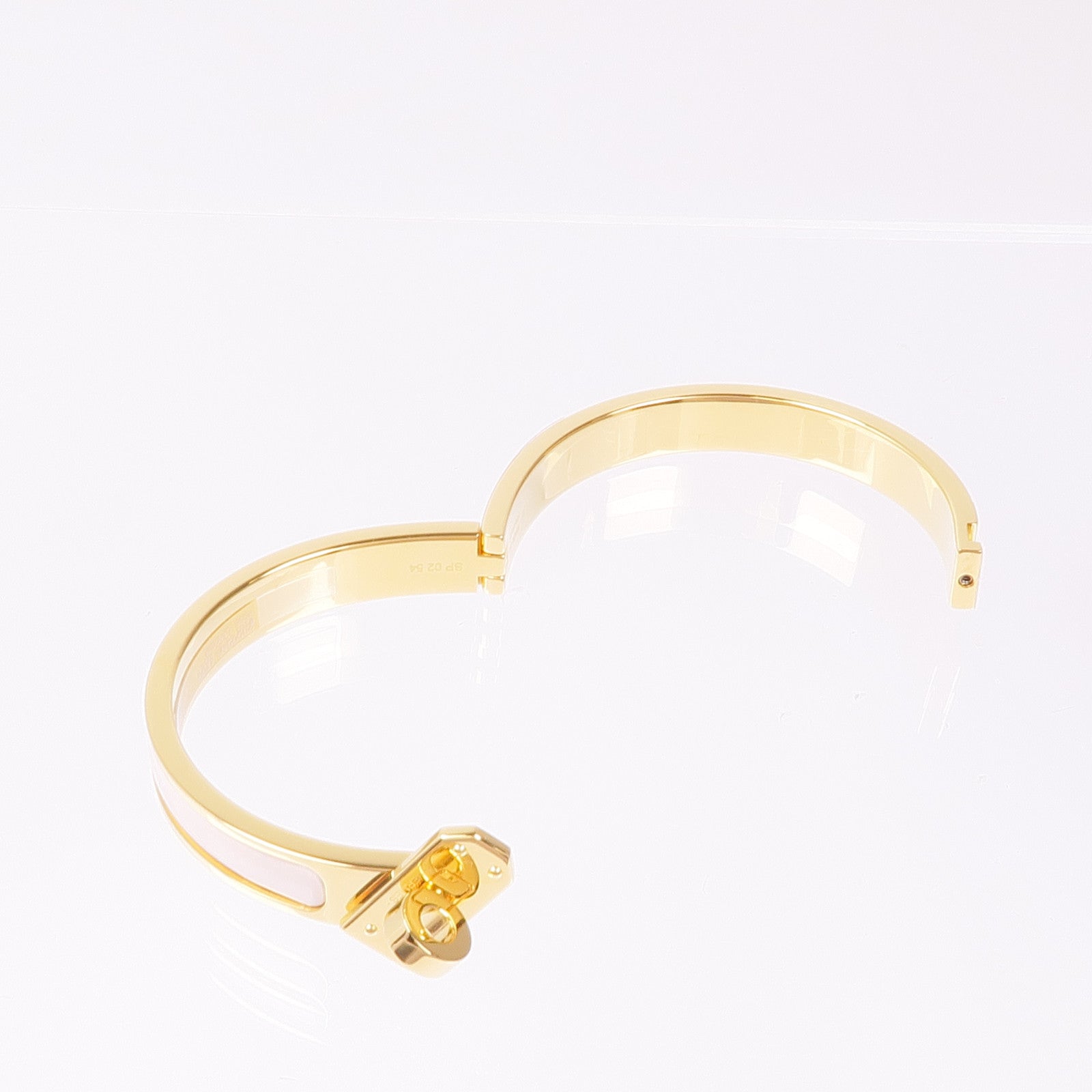 HERMES 金屬Mini Clic Kelly Bracelet手鐲Rose Candeur
