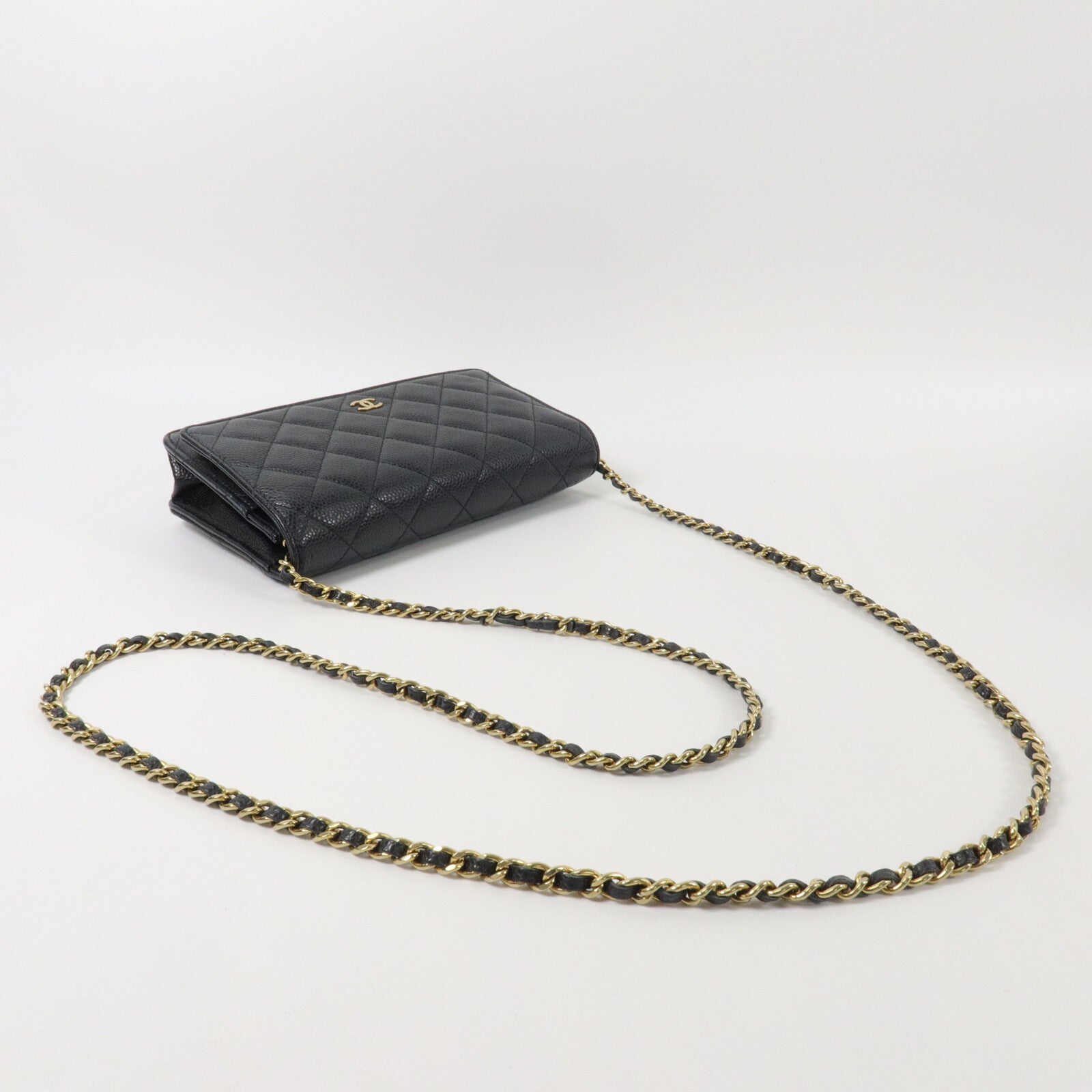 CHANEL 牛皮皮革WOC Wallet On Chain鏈帶肩背袋