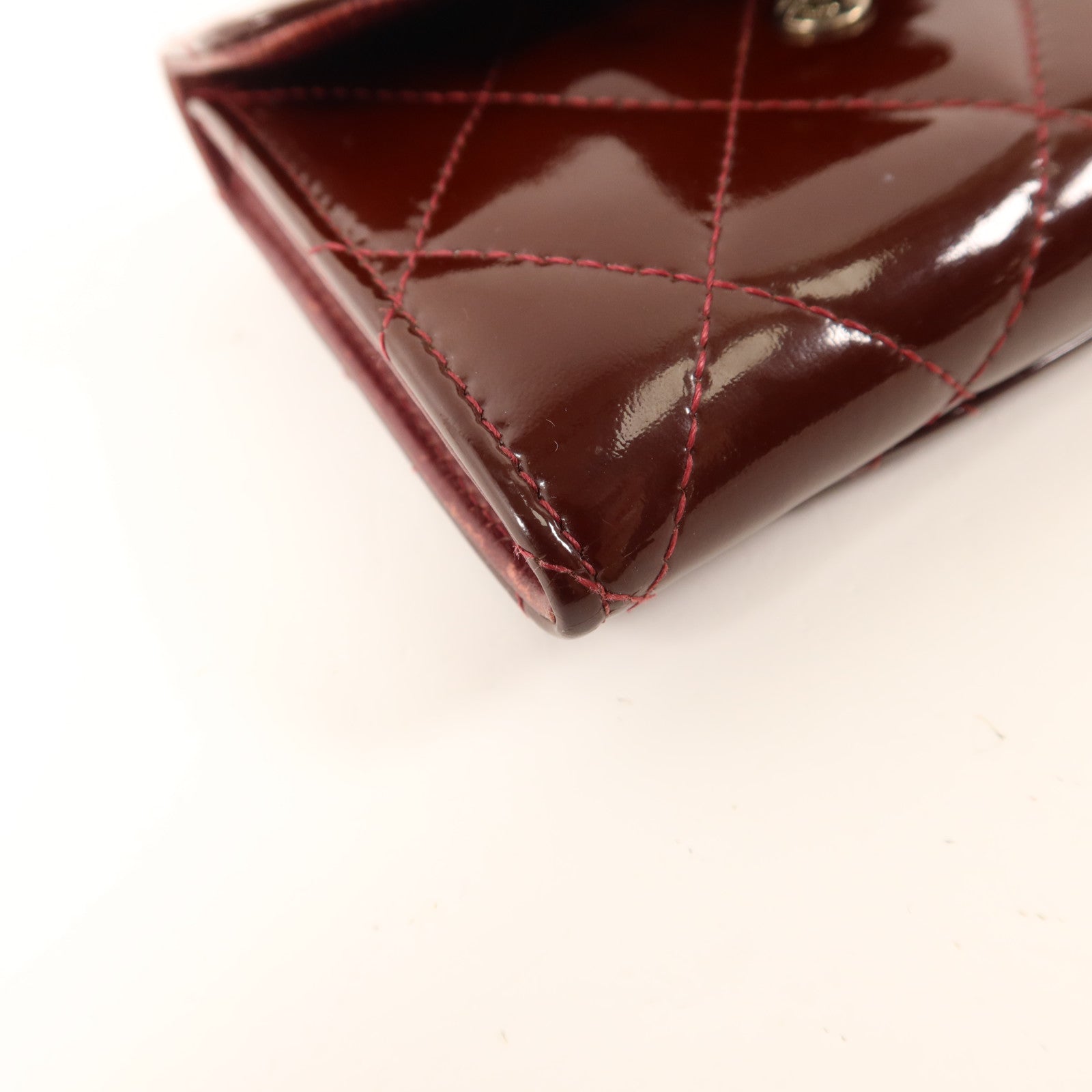 CHANEL 漆皮皮革Card Case銀扣卡片套