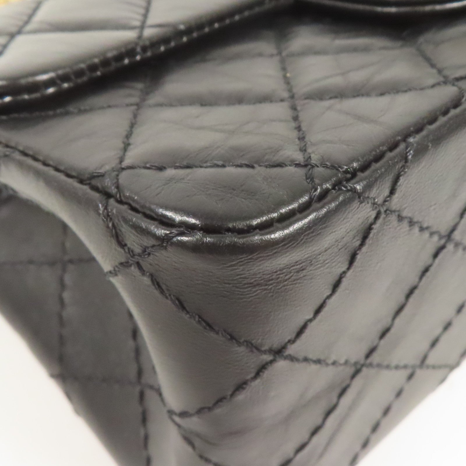 CHANEL 牛皮皮革2.55 Mini金扣鏈帶肩背袋