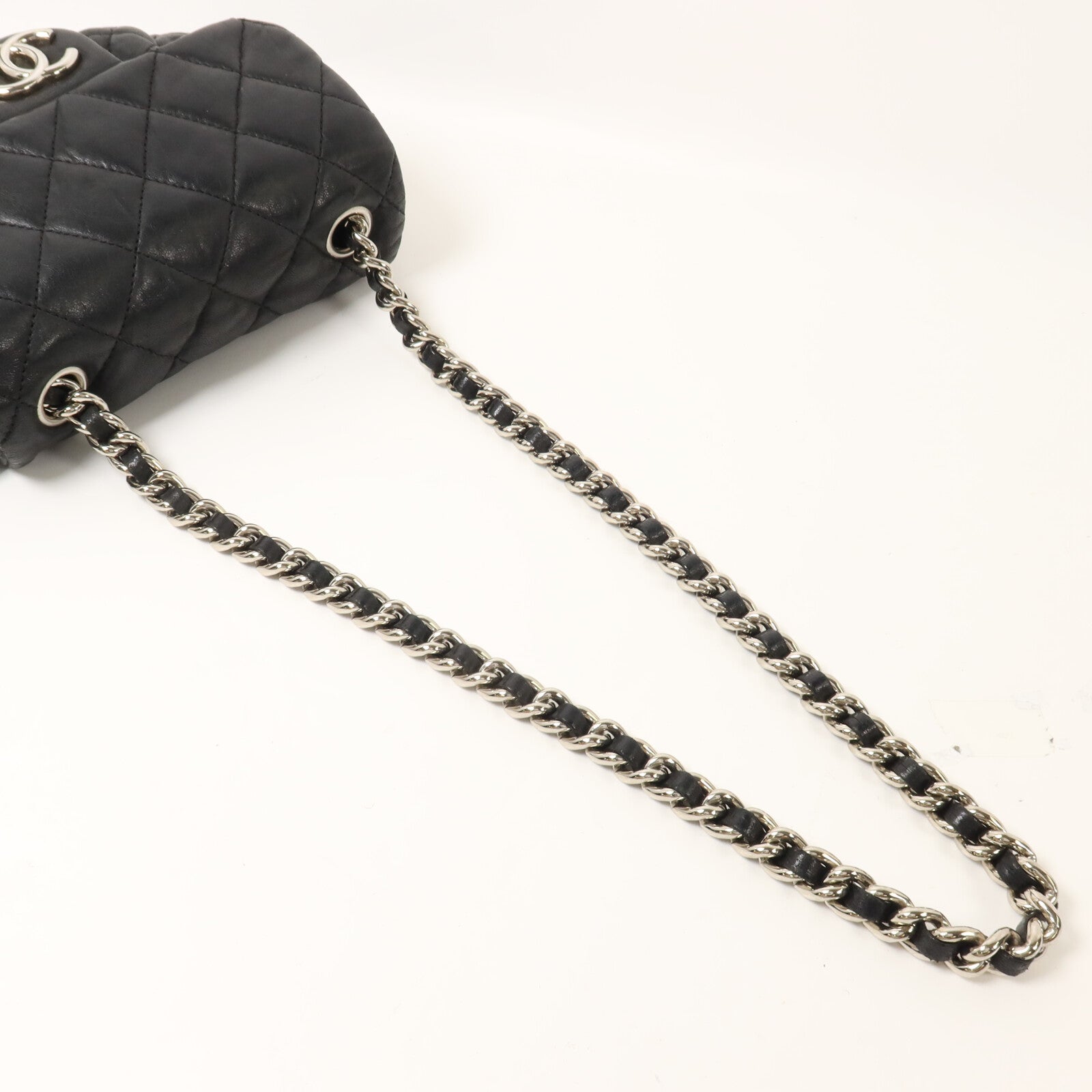 CHANEL 牛皮皮革Chain Shoulder鏈帶肩背袋