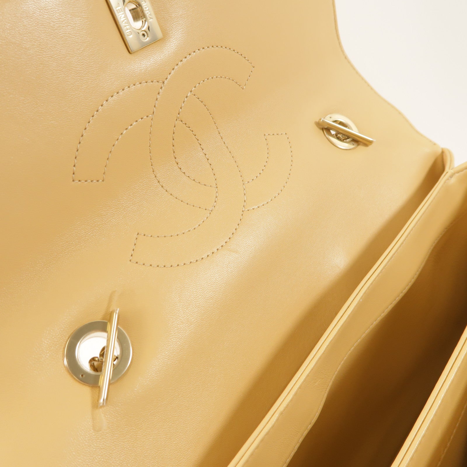 CHANEL 羊皮皮革Trendy CC Bag金扣手挽肩背兩用袋