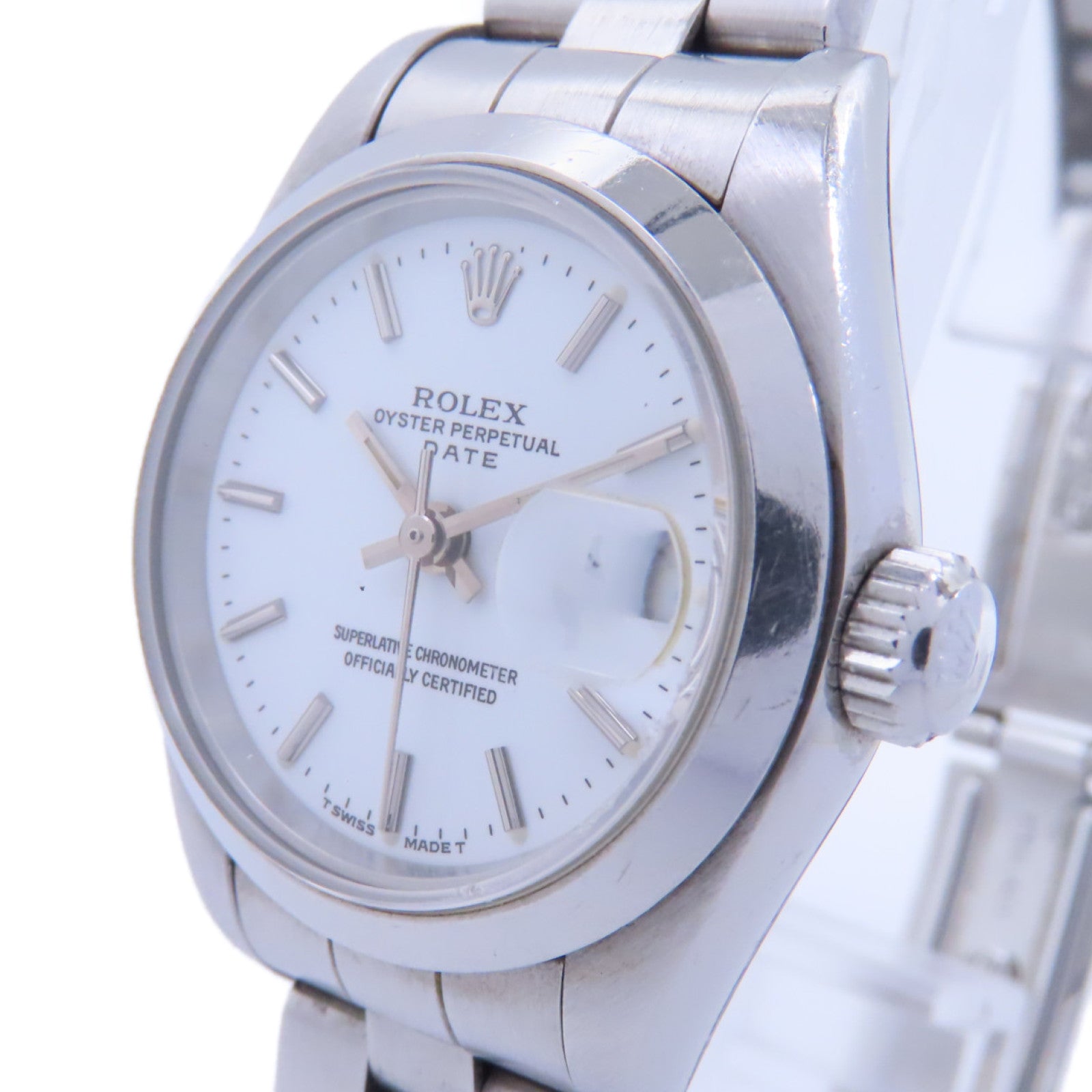ROLEX Oyster Perpetual Lady Date不鏽鋼手錶自動機芯白色