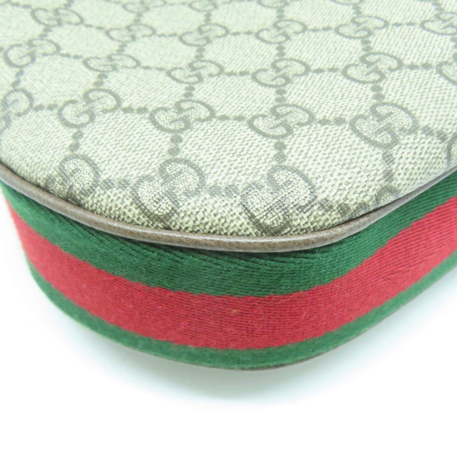 GUCCI 【激減優惠】塗層帆布2Way Shoulder銀扣手挽肩背兩用袋啡色