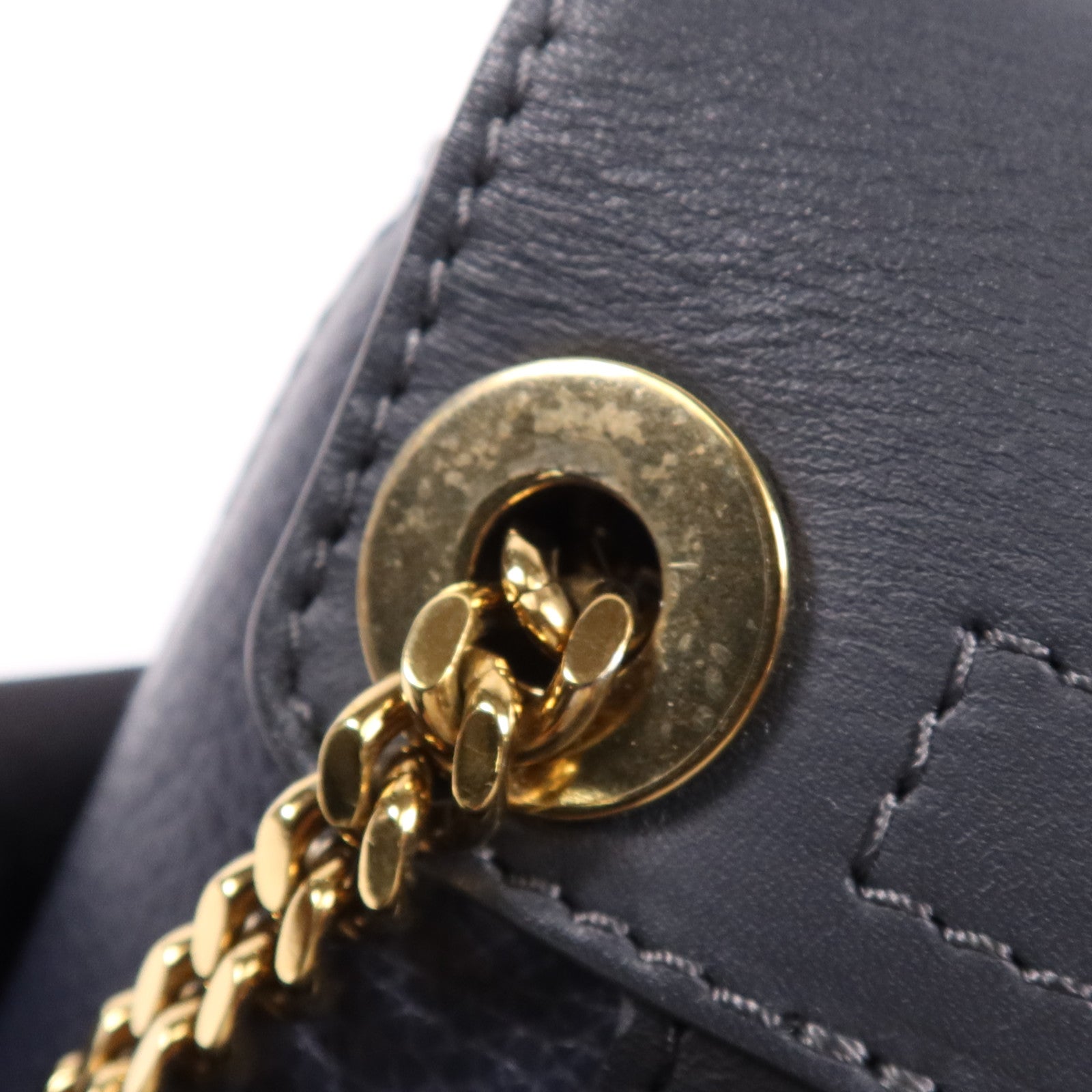 Chloe 牛皮皮革Clare金扣肩背袋