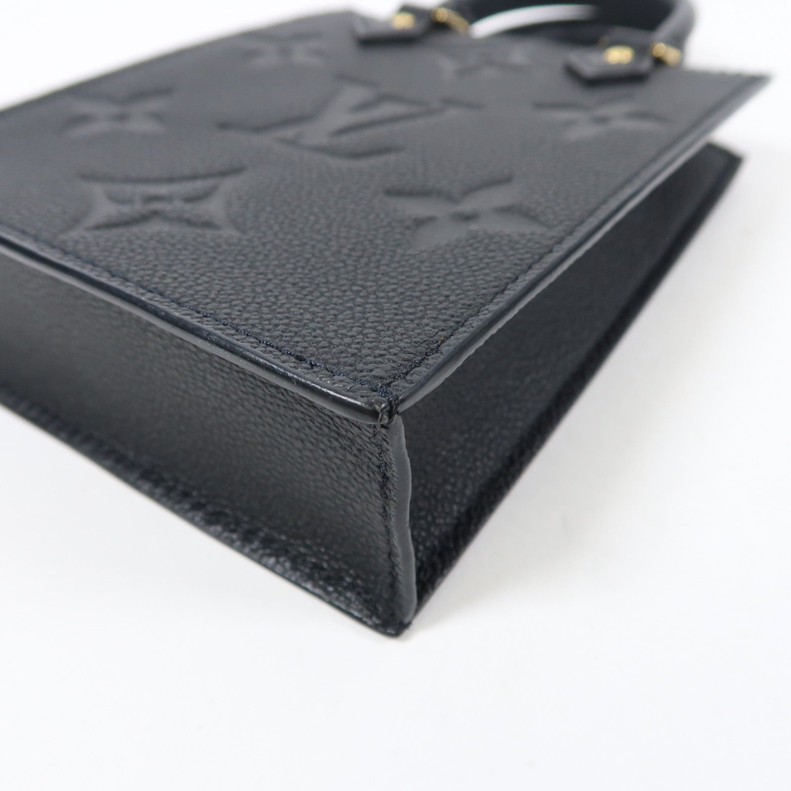 LOUIS VUITTON Monogram Empreinte Petit Sac Plat金扣手挽肩背兩用袋