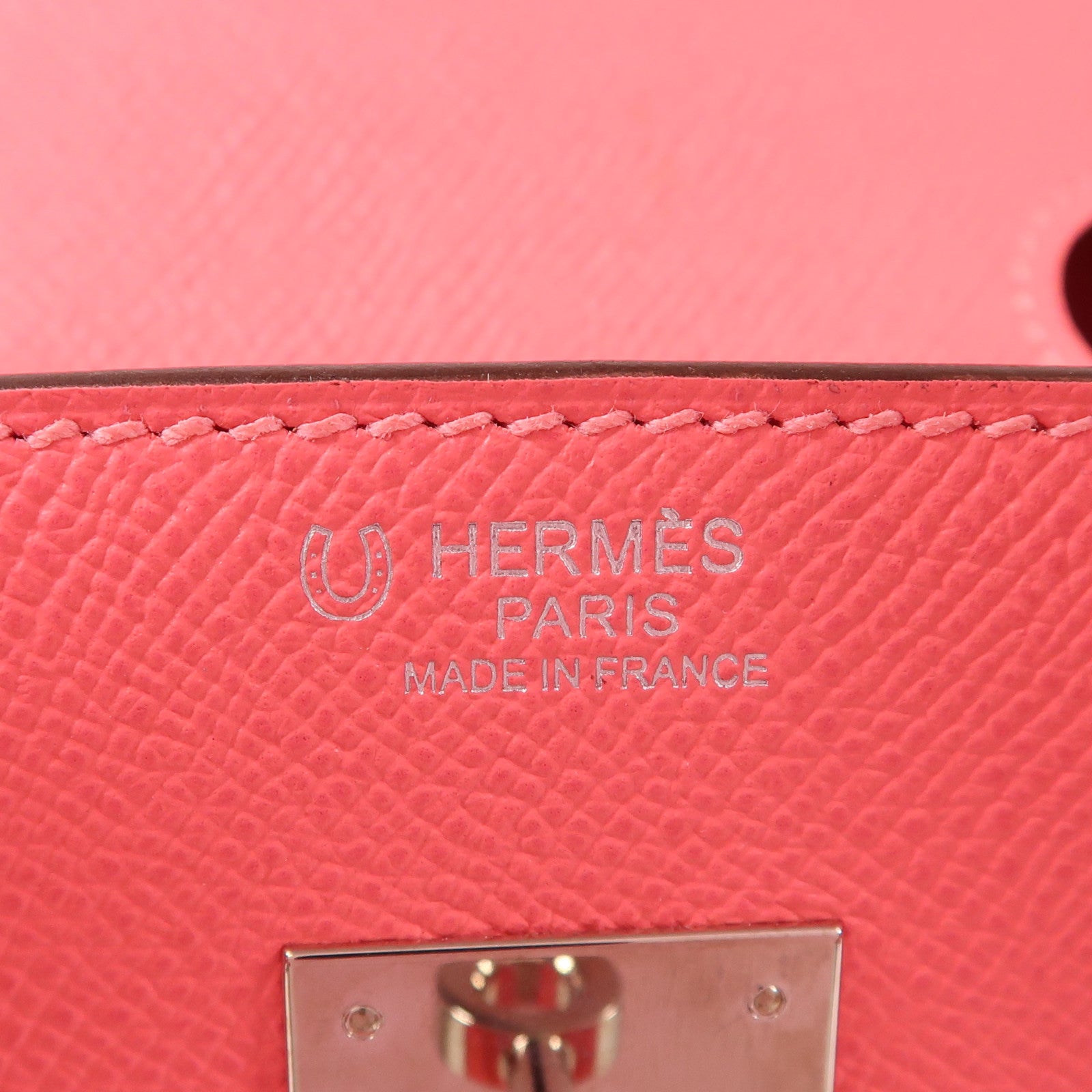 HERMES Epsom皮革Birkin 30銀扣手挽袋8W Rose Azalee