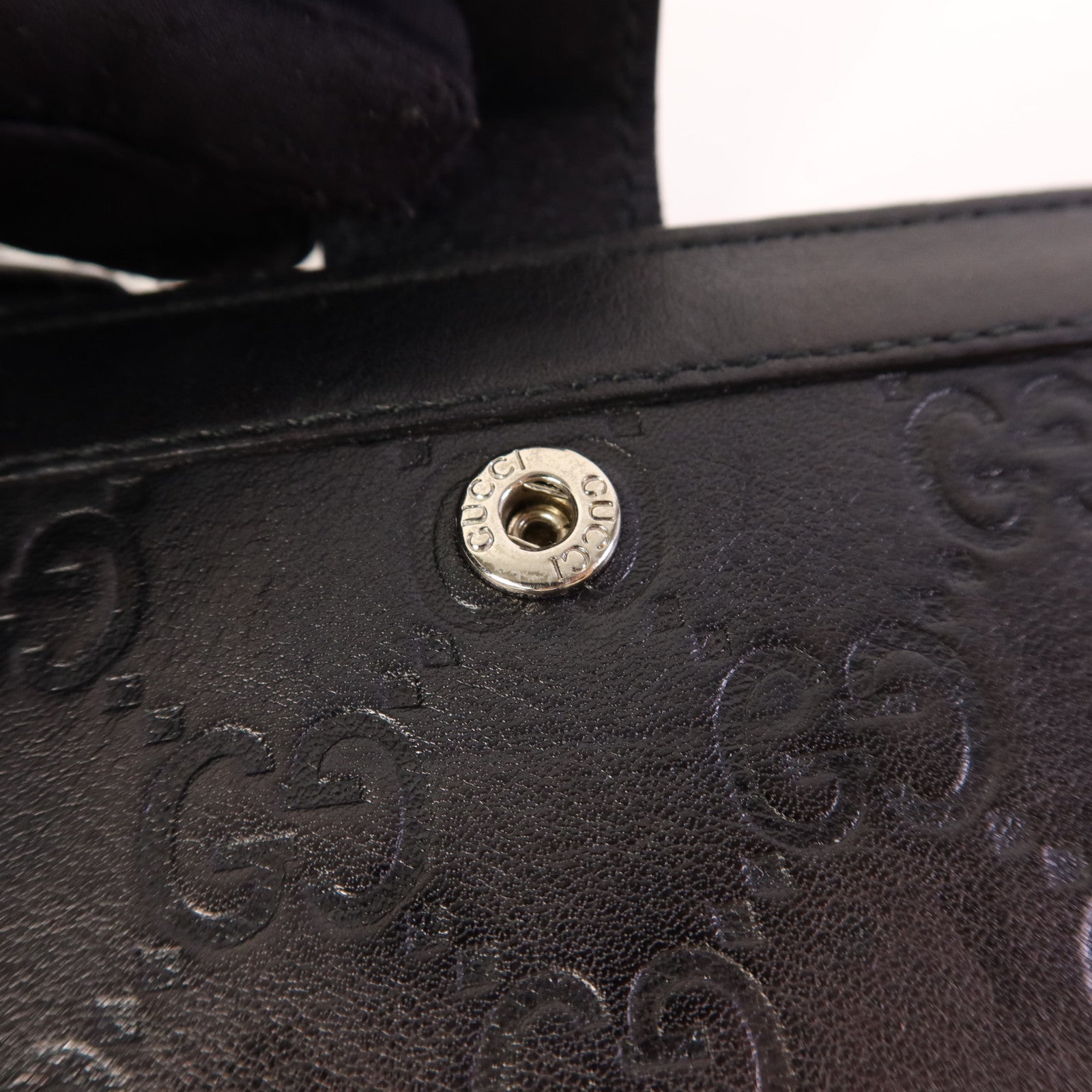 GUCCI 牛皮皮革Long Bifold Wallet銀扣長錢包