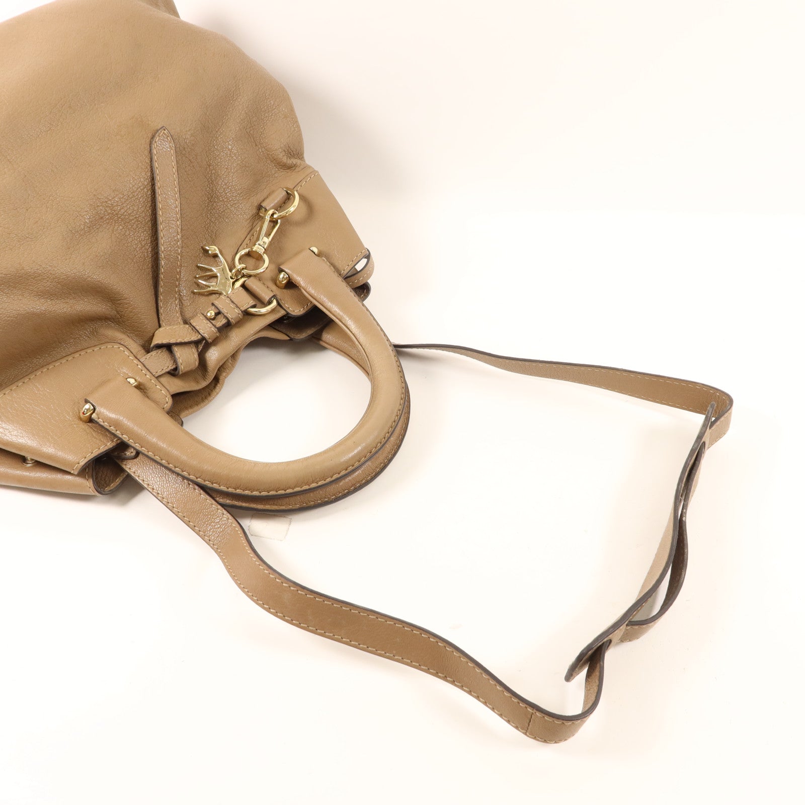 BALLY 牛皮皮革2 Way Shoulder Bag金扣手挽肩背兩用袋