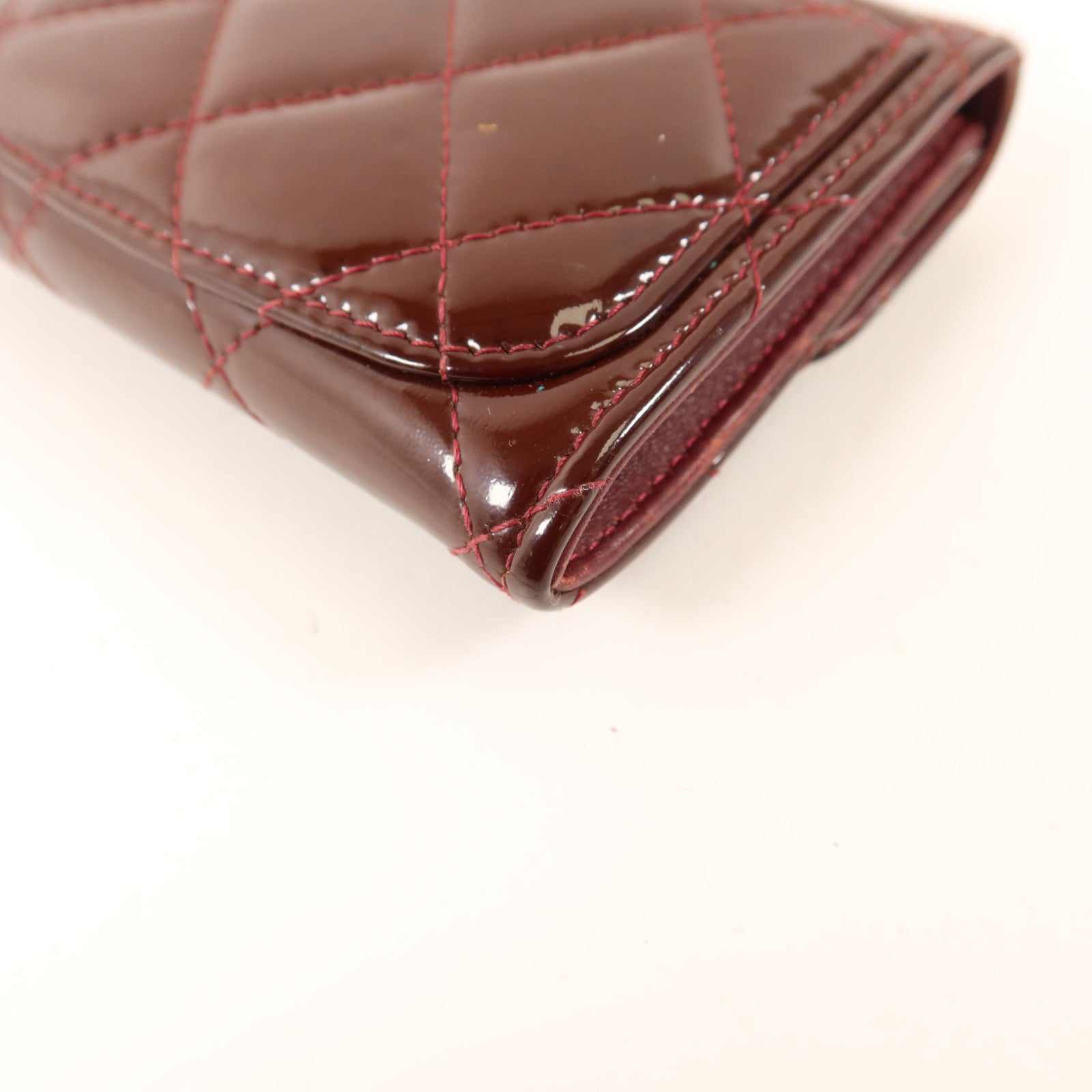 CHANEL 漆皮皮革Card Case銀扣卡片套
