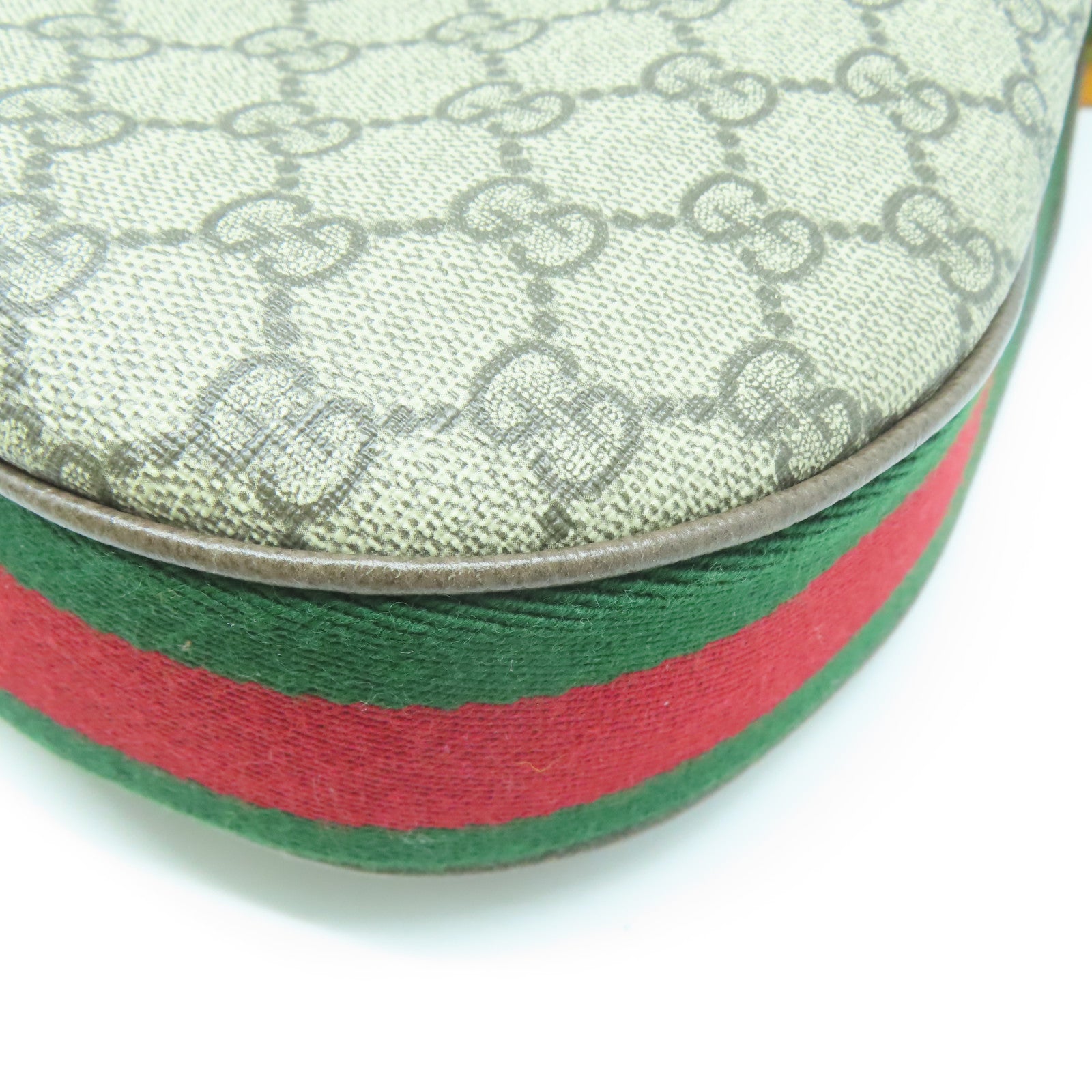 GUCCI 【激減優惠】塗層帆布2Way Shoulder銀扣手挽肩背兩用袋啡色