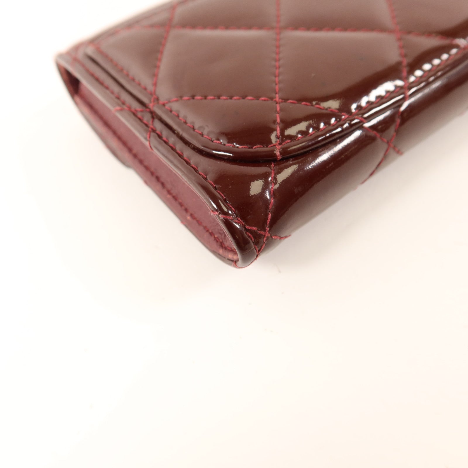 CHANEL 漆皮皮革Card Case銀扣卡片套