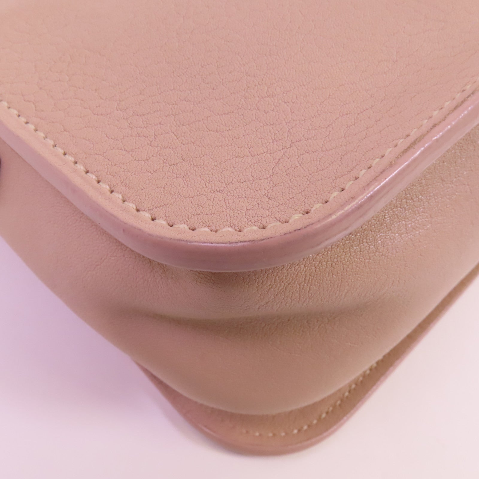 SAINT LAURENT 【激減優惠】牛皮皮革2Way Shoulder Bag銀扣手挽肩背兩用袋