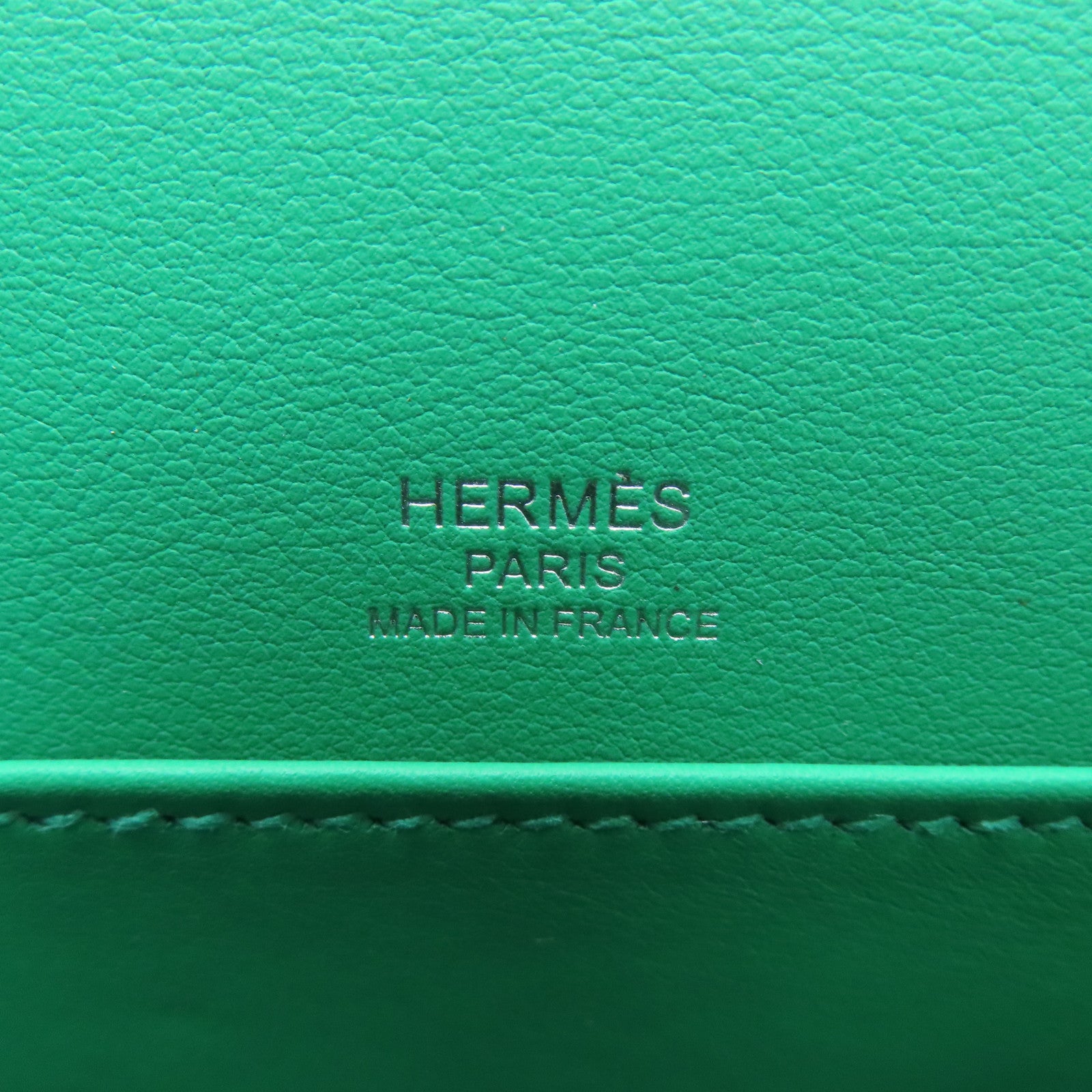 HERMES [Sharp Discount] Swift Leather Mini Roulis Circuit Shoulder Silver Buckle Shoulder Bag Green
