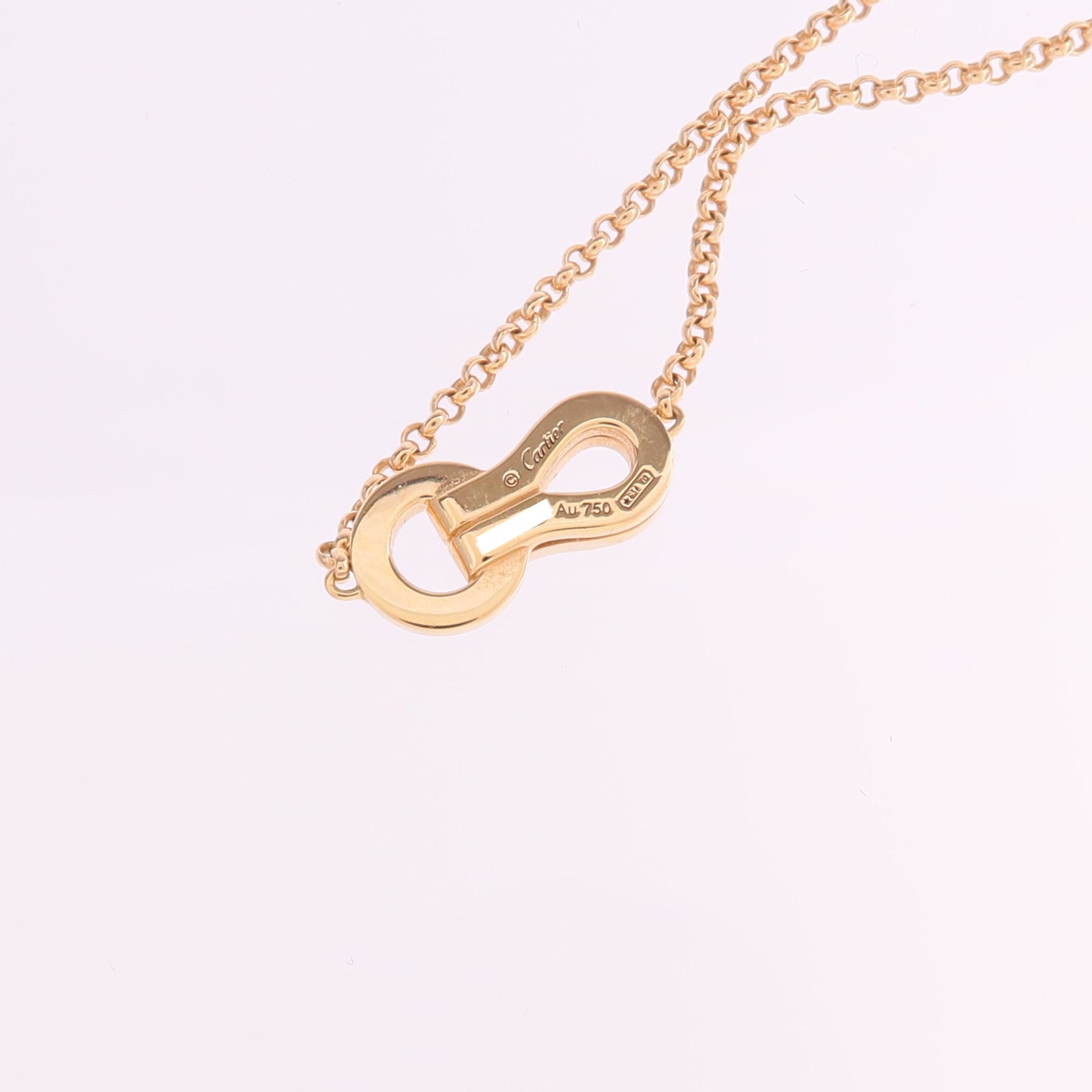 CARTIER 18K玫瑰金Agrafe Diamond Necklace鑽石項鍊