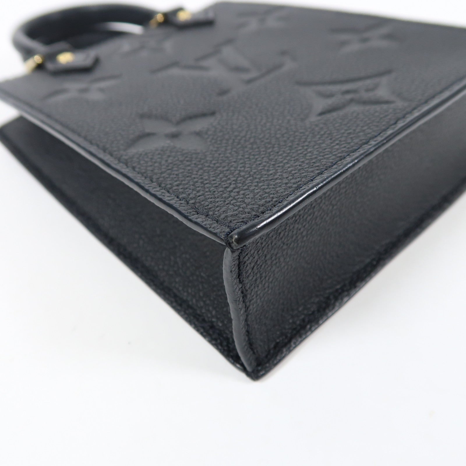 LOUIS VUITTON Monogram Empreinte Petit Sac Plat金扣手挽肩背兩用袋