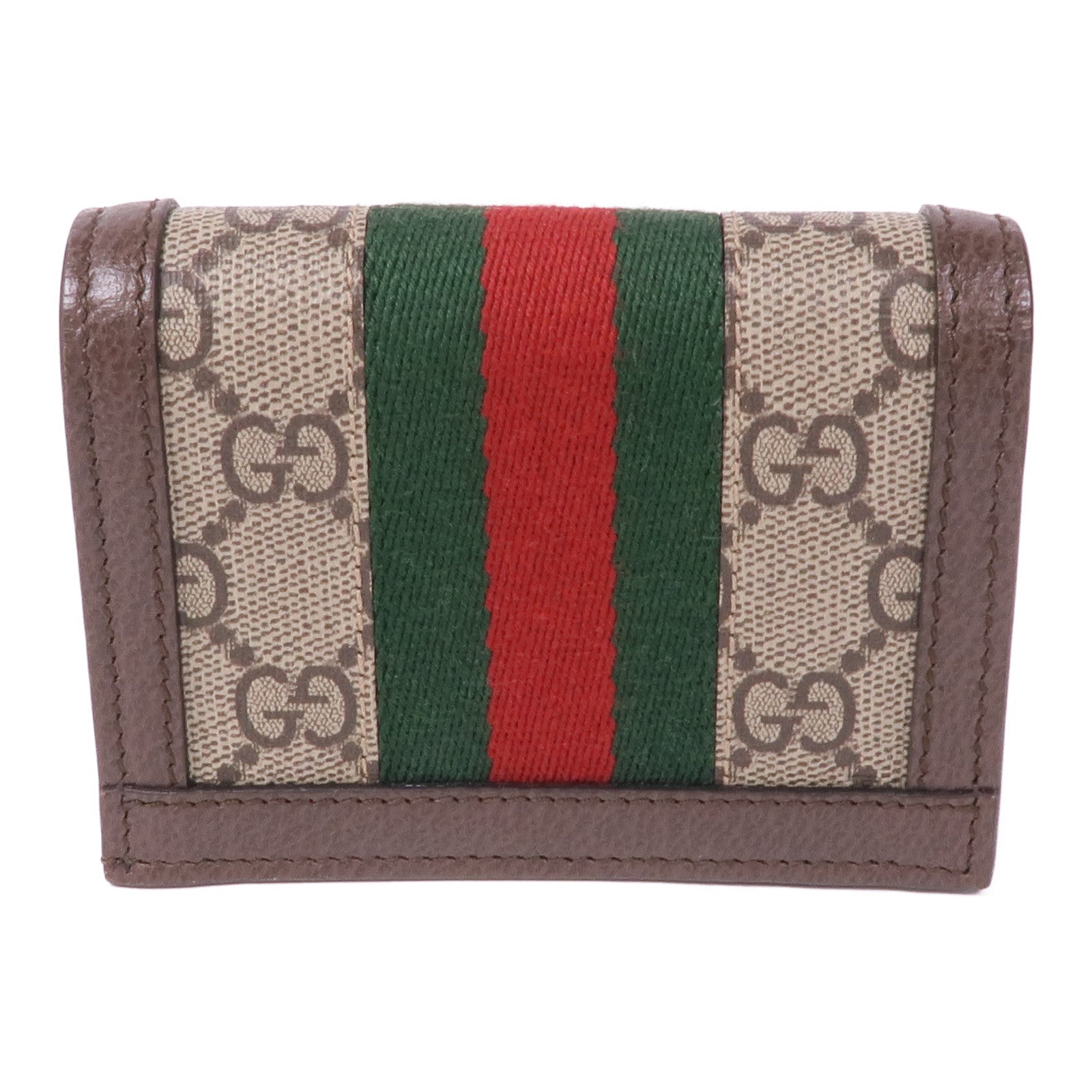 GUCCI 塗層帆布Ophidia GG金扣錢包