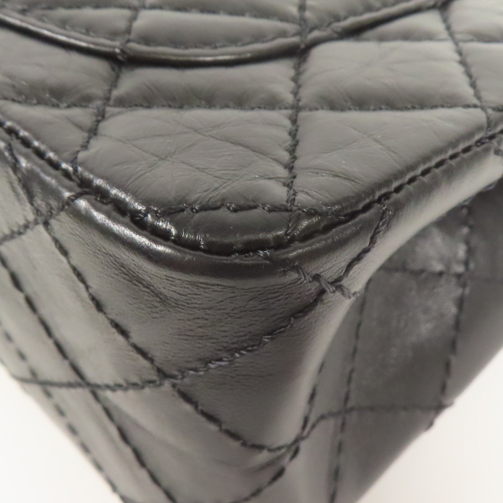 CHANEL 牛皮皮革2.55 Mini金扣鏈帶肩背袋