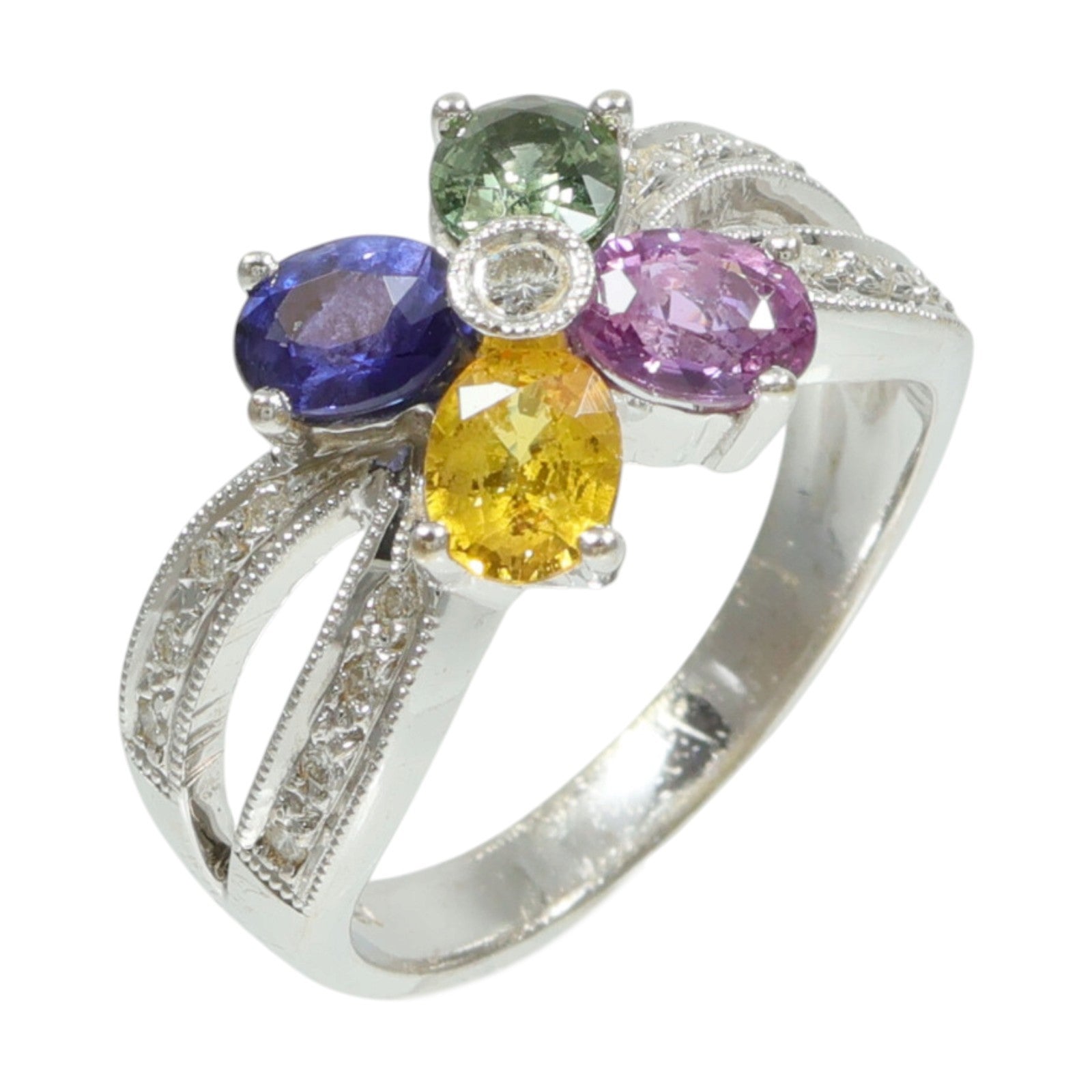 JEWELRY 18K白金Color Stone Ring彩色寶石戒指