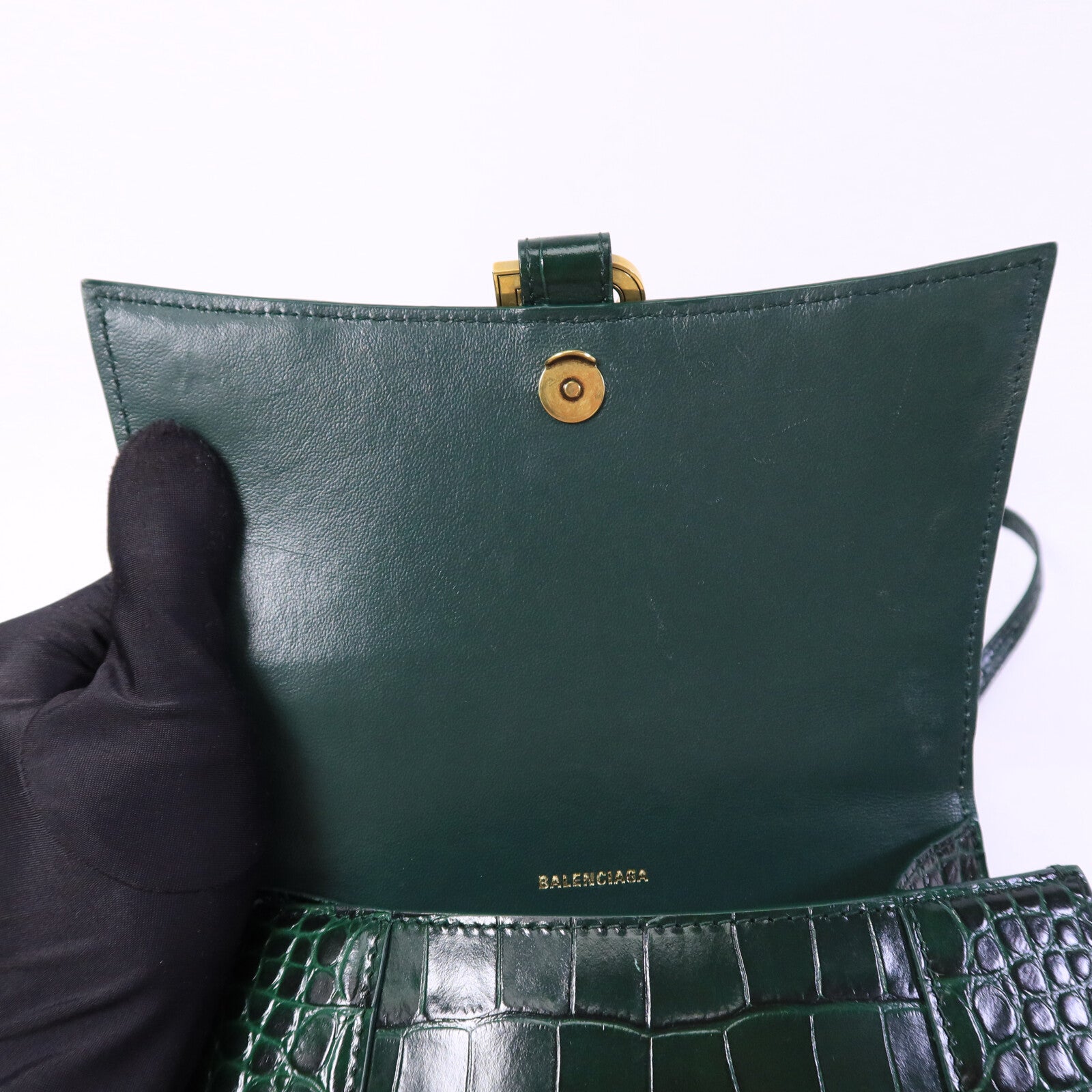 BALENCIAGA 牛皮皮革Hourglass Small手挽肩背兩用袋