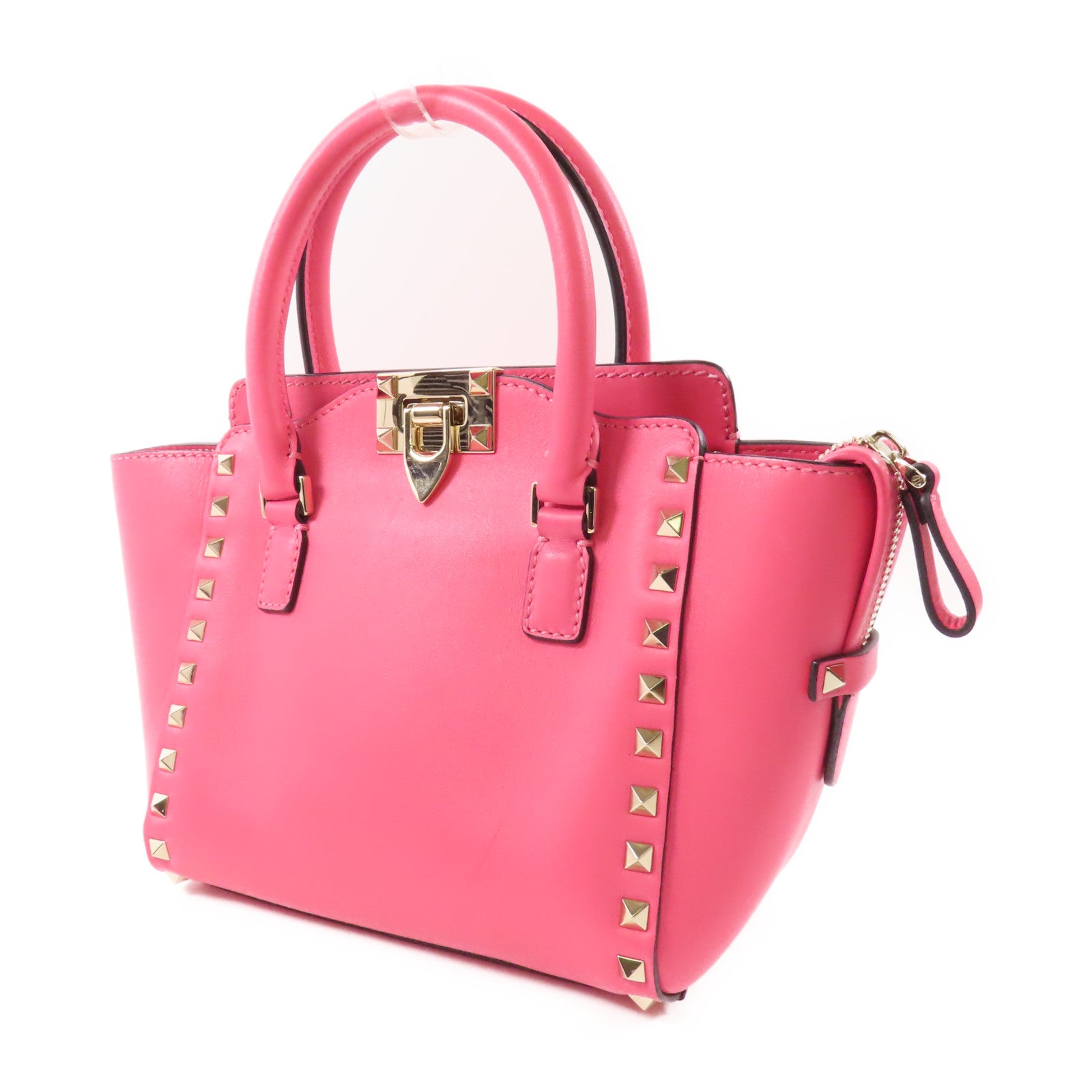 Valentino 牛皮皮革2 Way Shoulder金扣手挽肩背兩用袋
