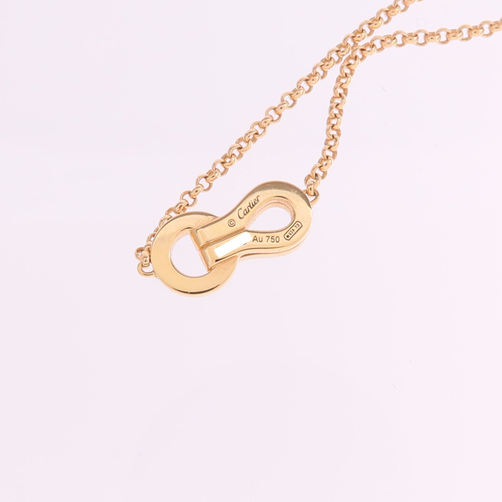 CARTIER 18K玫瑰金Agrafe Diamond Necklace鑽石項鍊