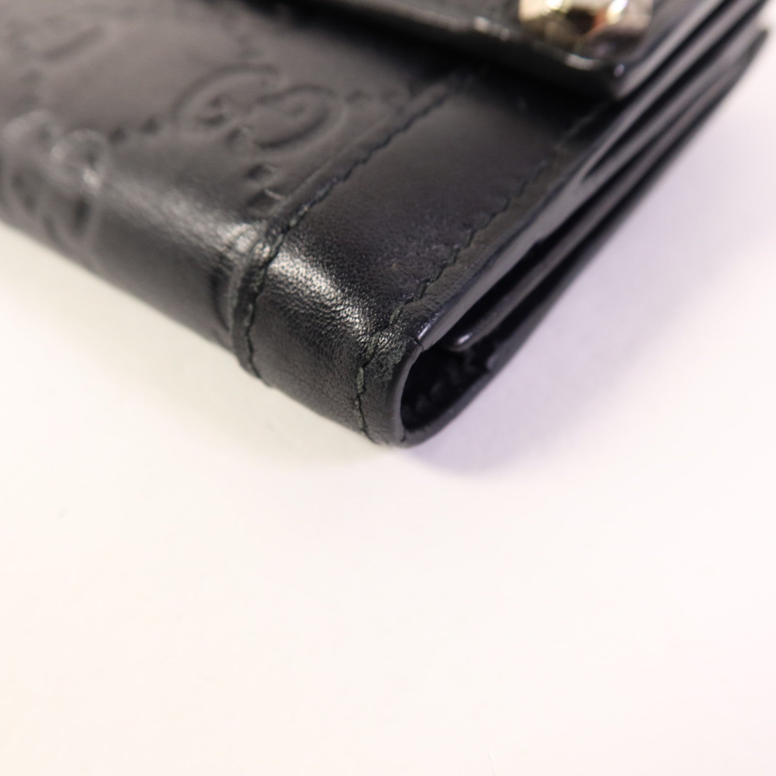 GUCCI 牛皮皮革Long Bifold Wallet銀扣長錢包