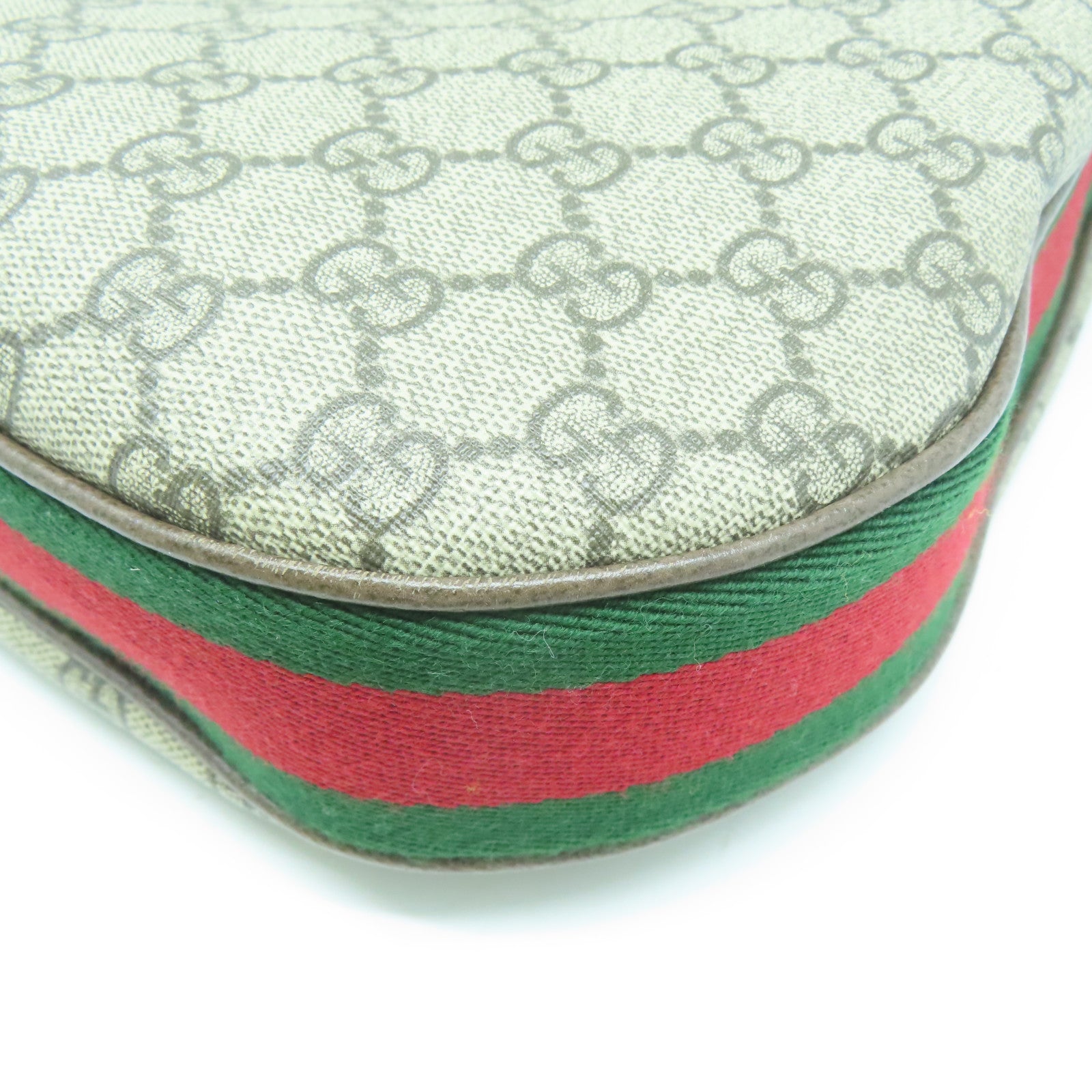GUCCI 【激減優惠】塗層帆布2Way Shoulder銀扣手挽肩背兩用袋啡色