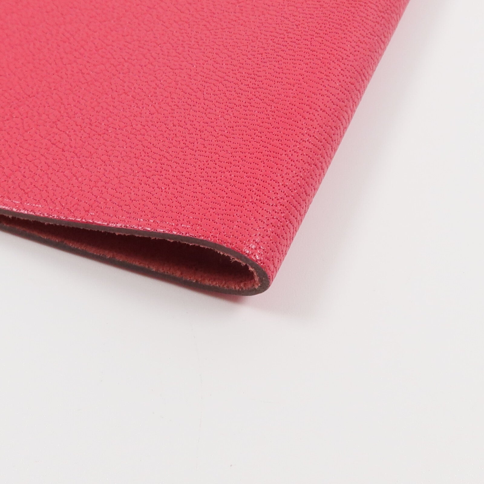 HERMES 【激減優惠】Chamkila皮革Tarmac Passport Holder護照套Rose Extreme