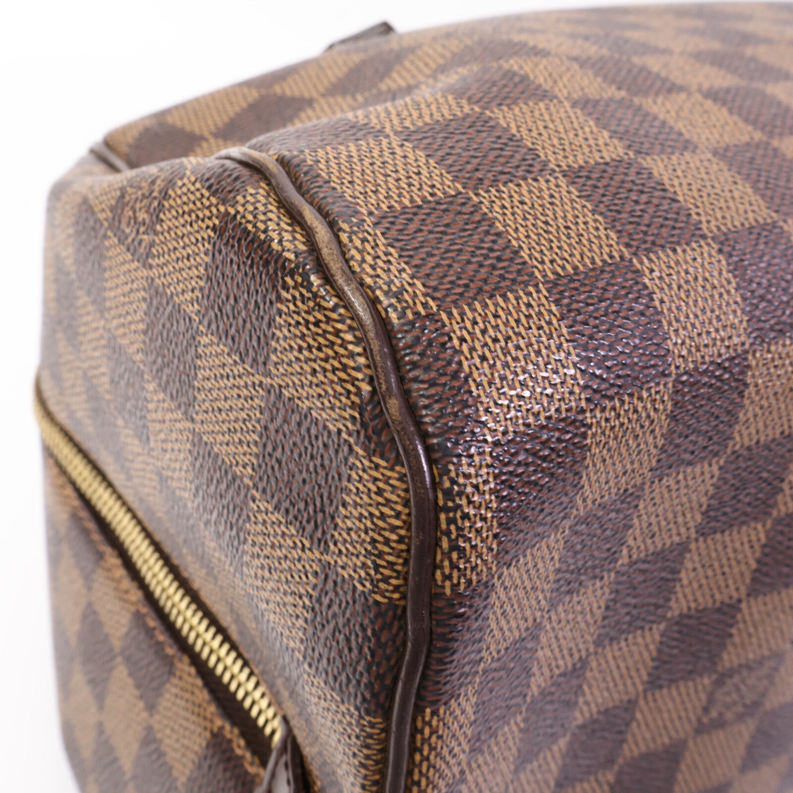 LOUIS VUITTON Damier Ribera MM金扣手挽袋