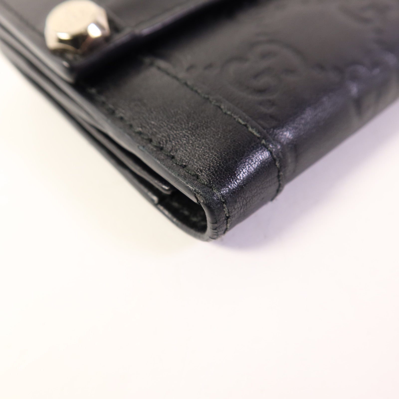 GUCCI 牛皮皮革Long Bifold Wallet銀扣長錢包