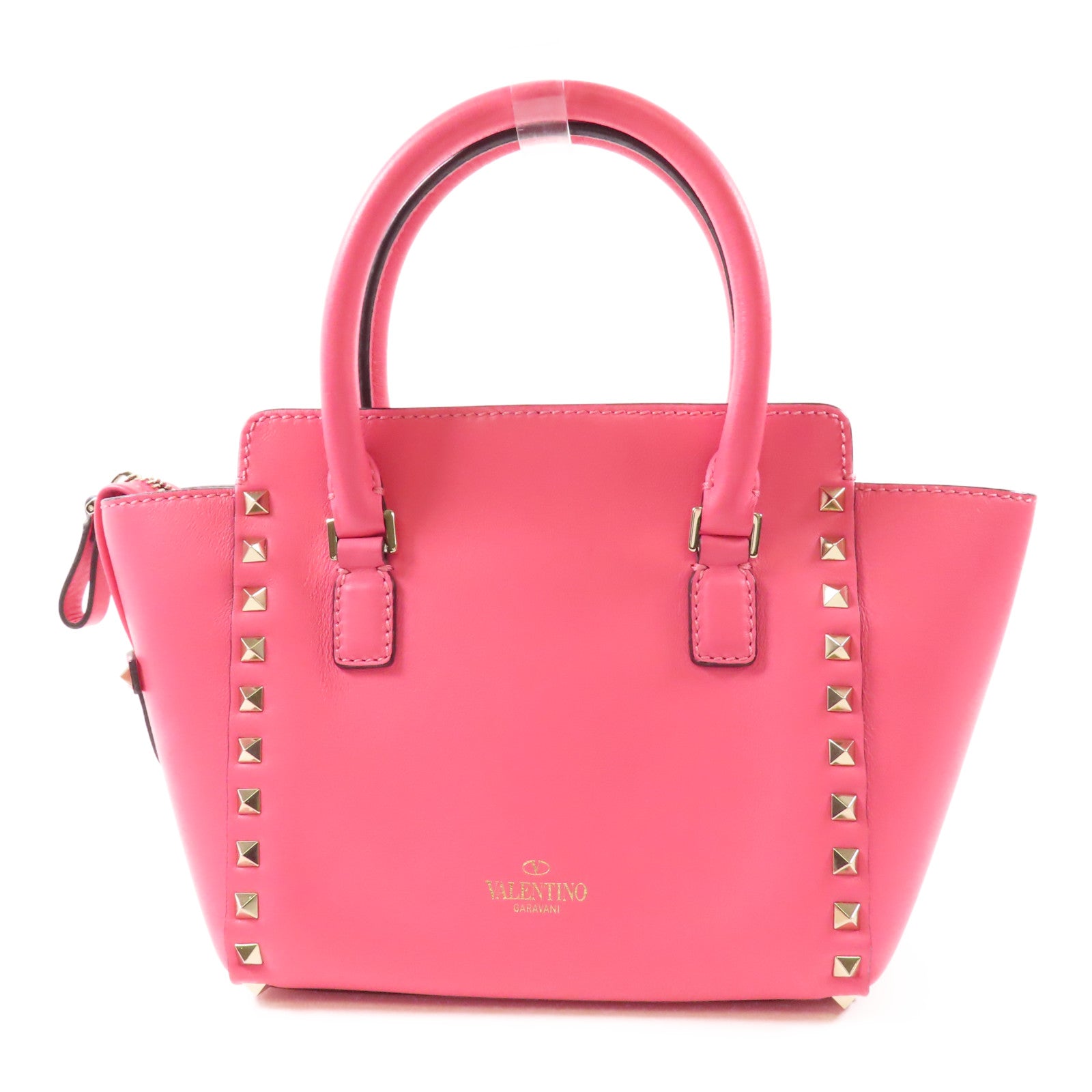 Valentino 牛皮皮革2 Way Shoulder金扣手挽肩背兩用袋