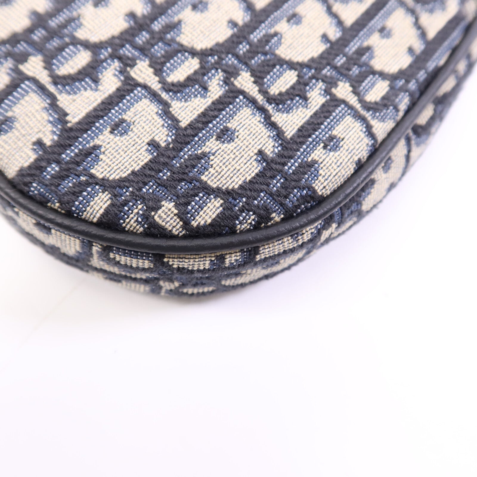 Dior 帆布Mini Saddle Bag銀扣肩背袋