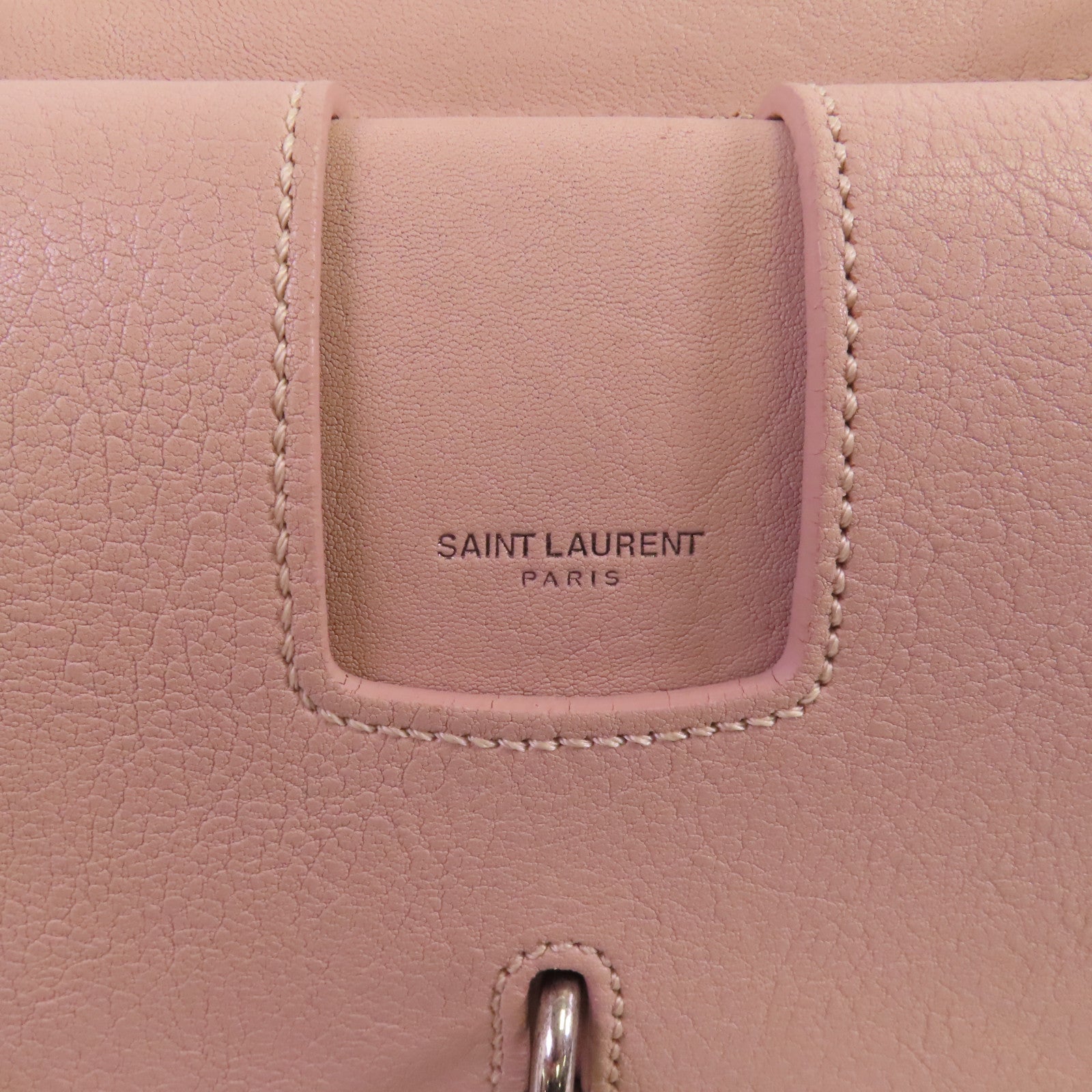 SAINT LAURENT 【激減優惠】牛皮皮革2Way Shoulder Bag銀扣手挽肩背兩用袋