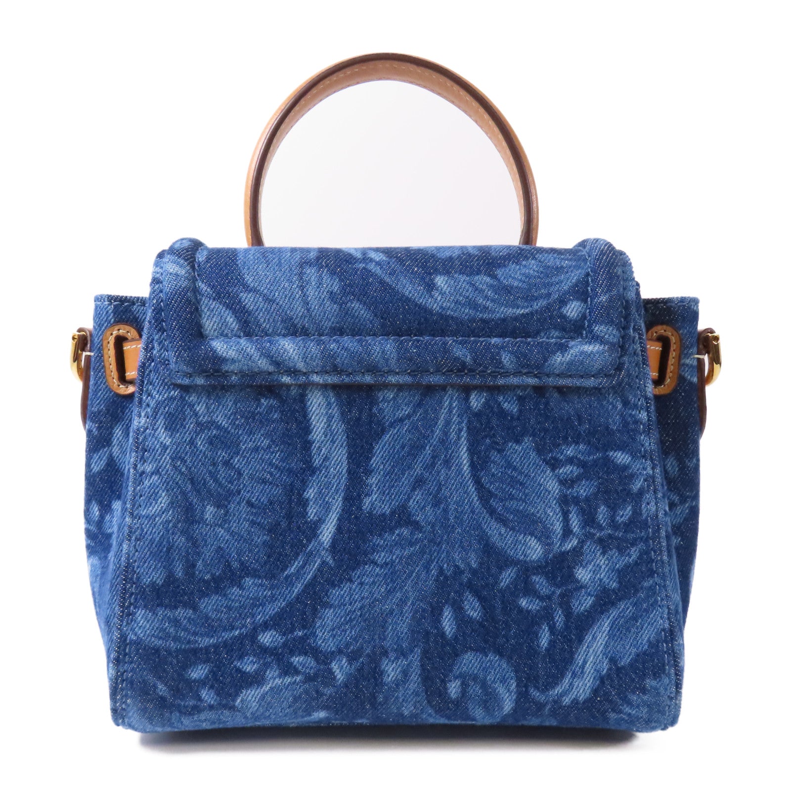 VERSACE 牛仔布Shoulder Bag金扣手挽肩背兩用袋
