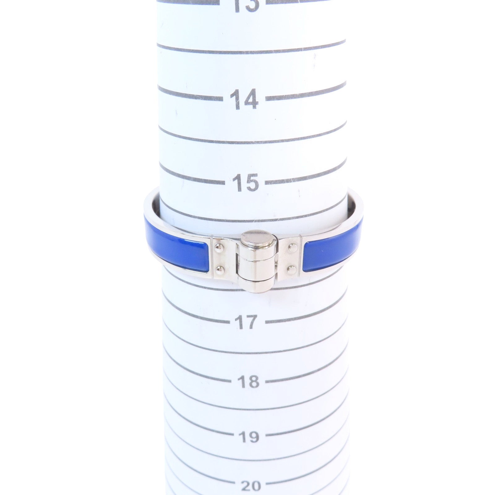 HERMES 金屬/琺瑯Enamel Chamiere Bracelet銀扣手鐲