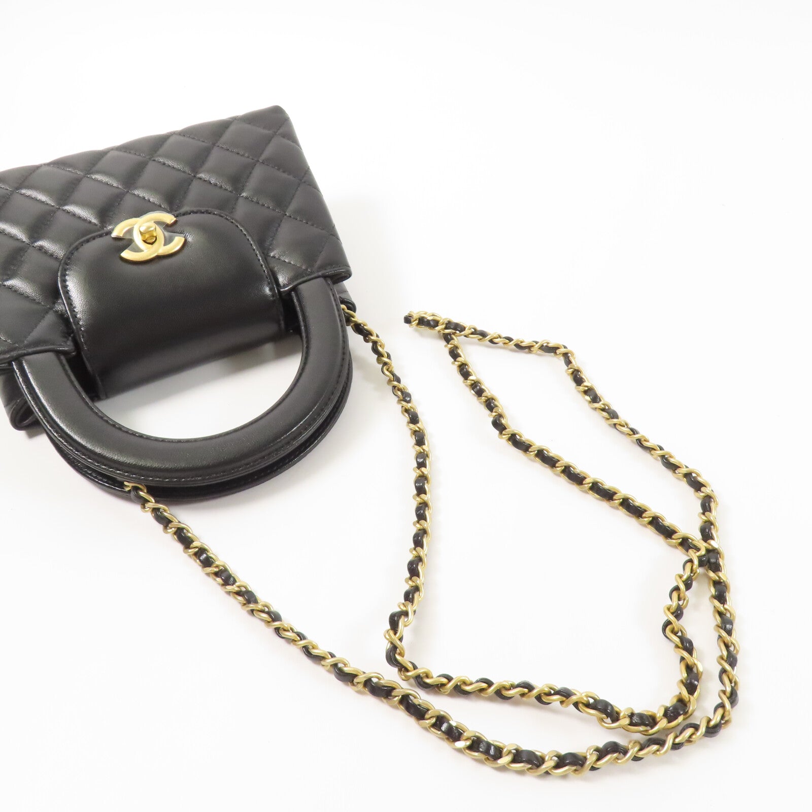 CHANEL 羊皮皮革25C Kelly Bag鏈帶手挽肩背兩用袋