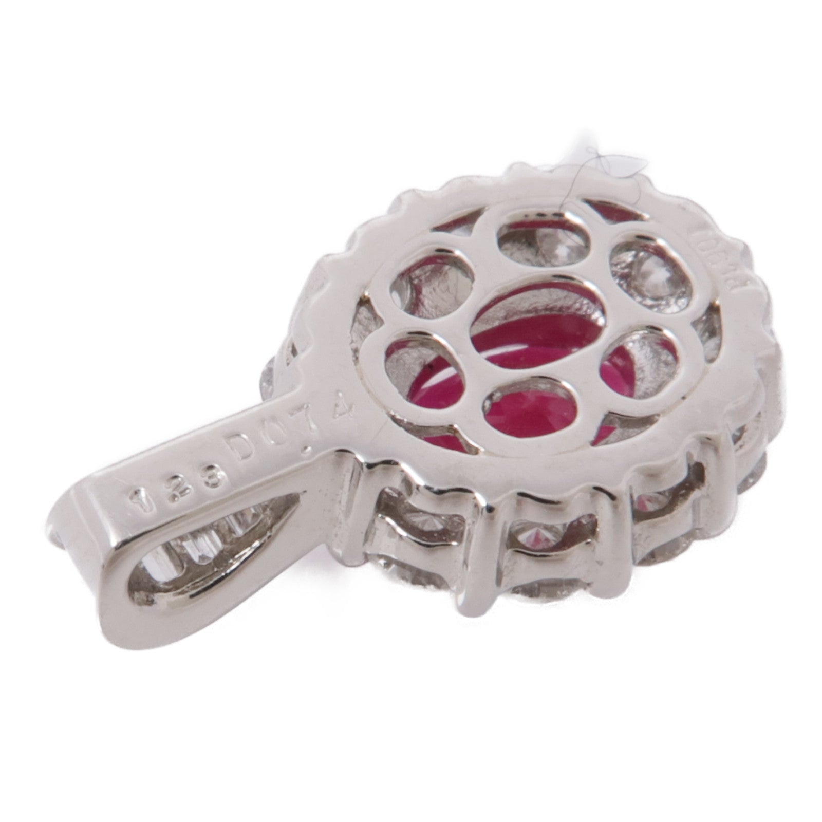 JEWELRY PT900鉑金Ruby Diamond Top紅寶石/鑽石吊墜