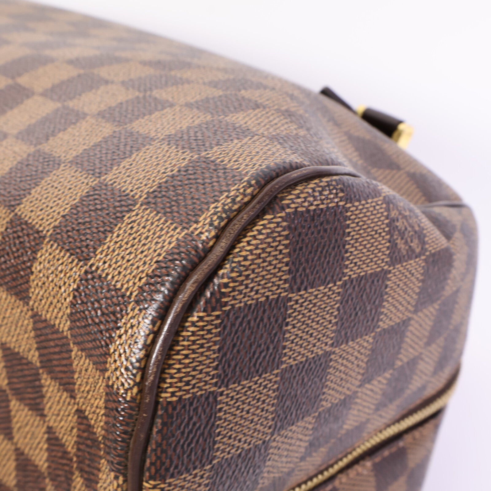 LOUIS VUITTON Damier Ribera MM金扣手挽袋