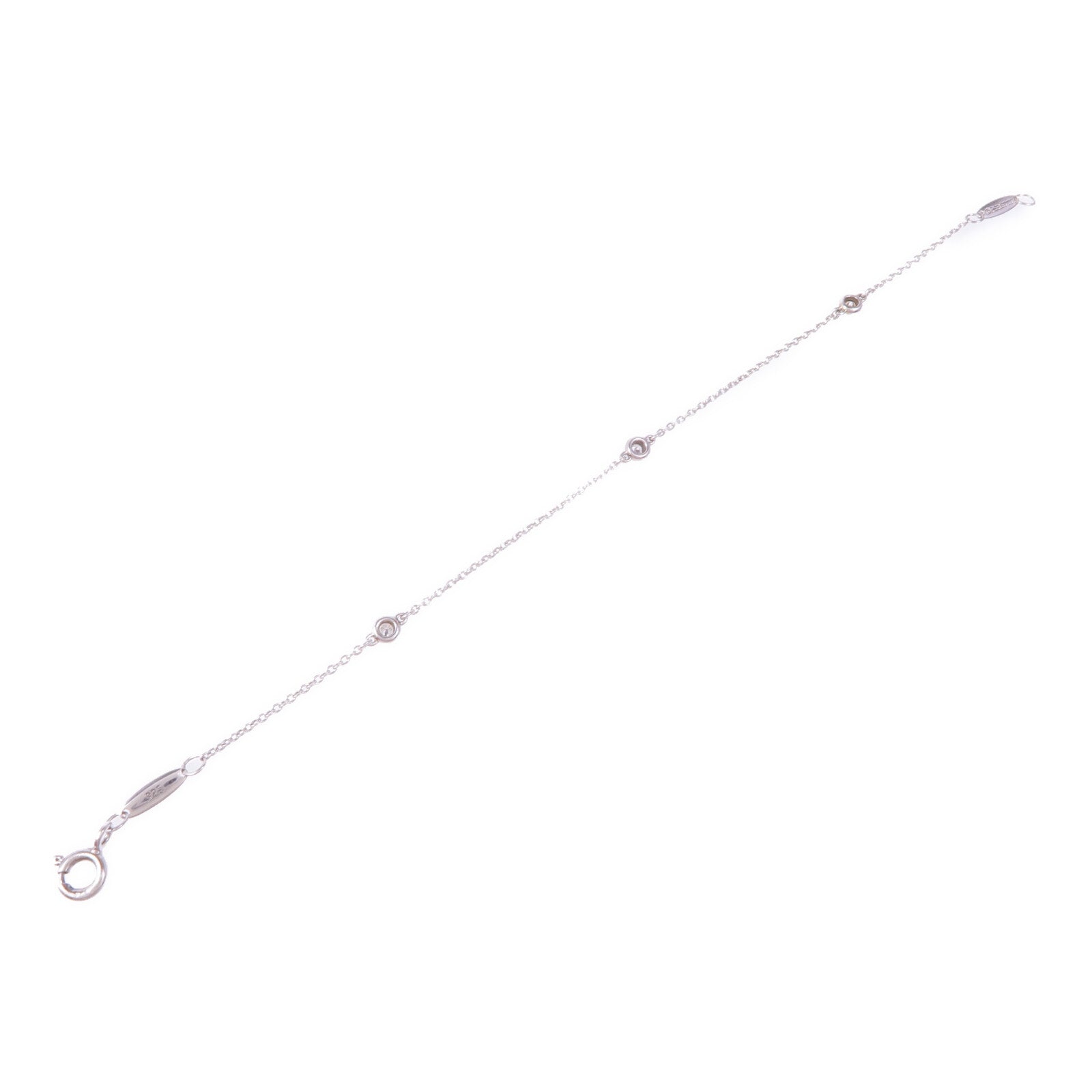 TIFFANY＆CO 925純銀By The Yard Bracelet鑽石手鏈